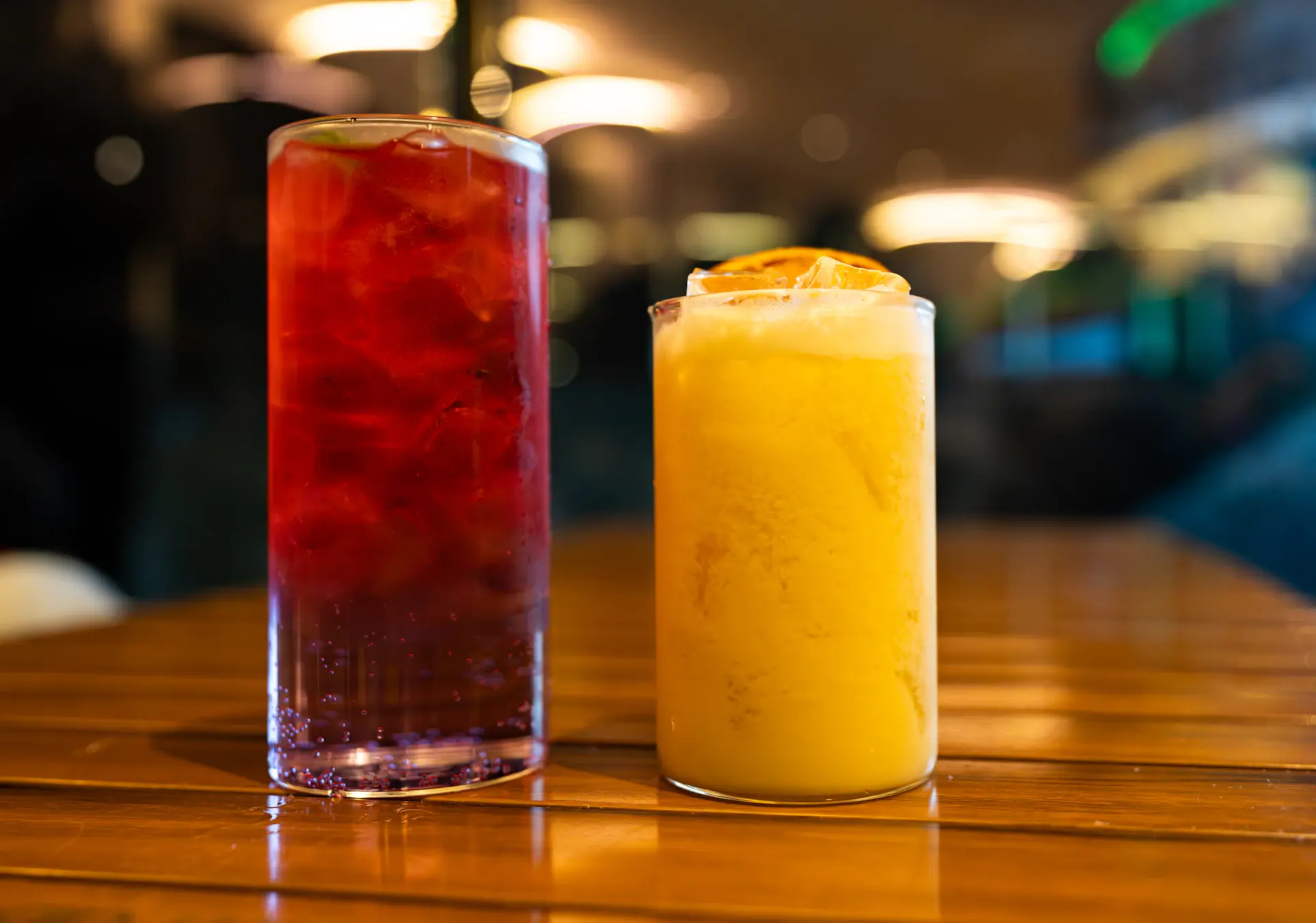 Vanilla cold brew in a tall glass with ice