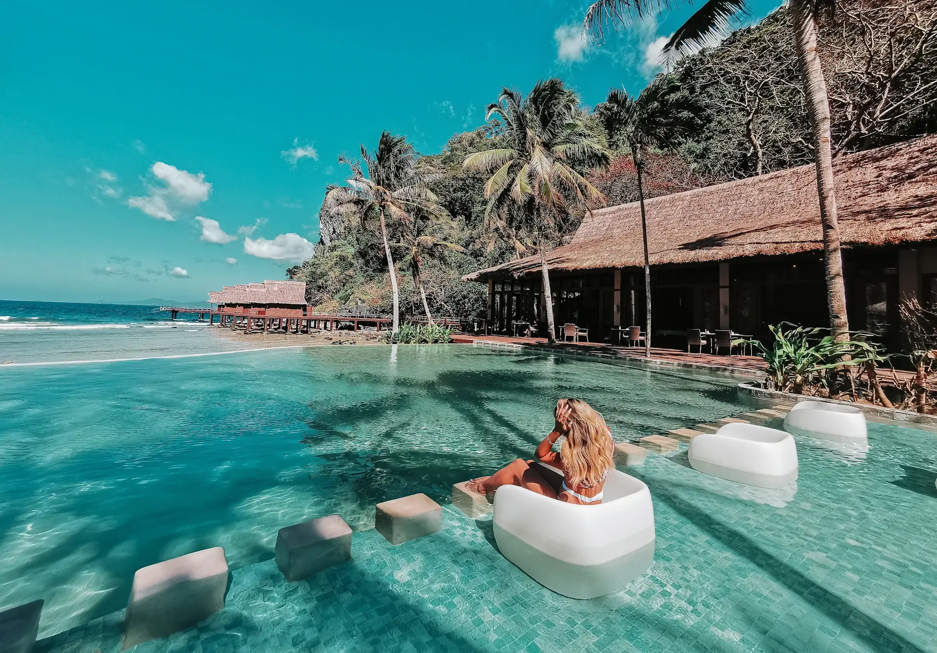 Private island estate with jetty and infinity pool