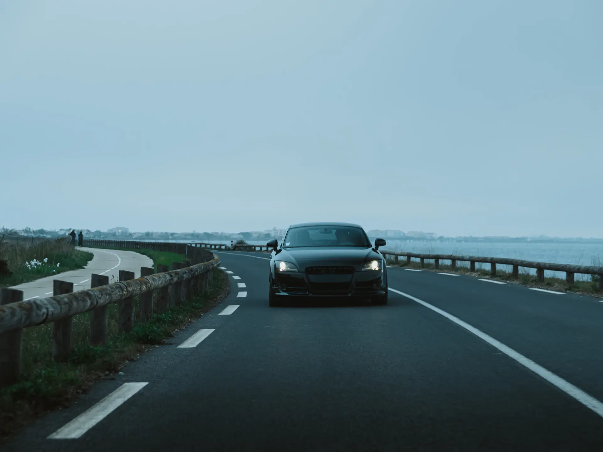 The Meridian GT on an open coastal road