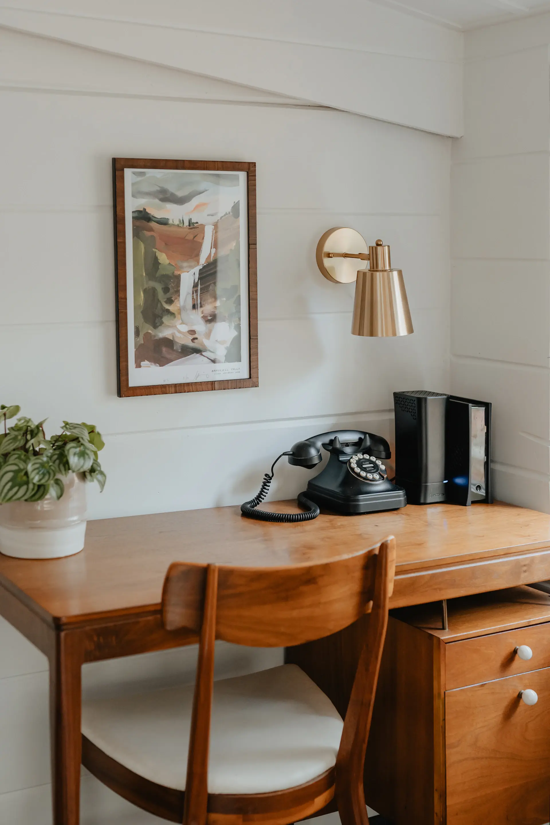 Quiet focused work in a calm corner of the office