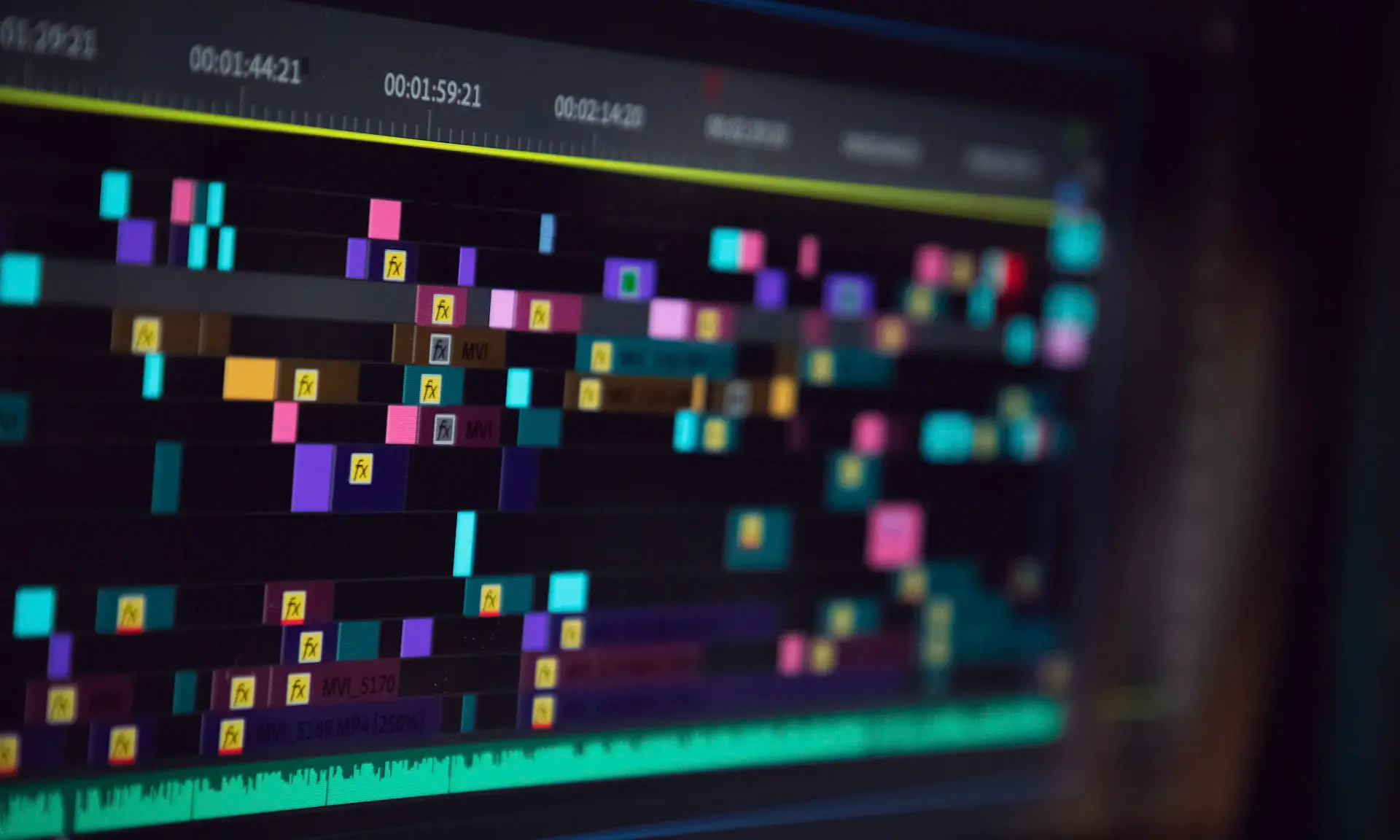Animation timeline in a design tool