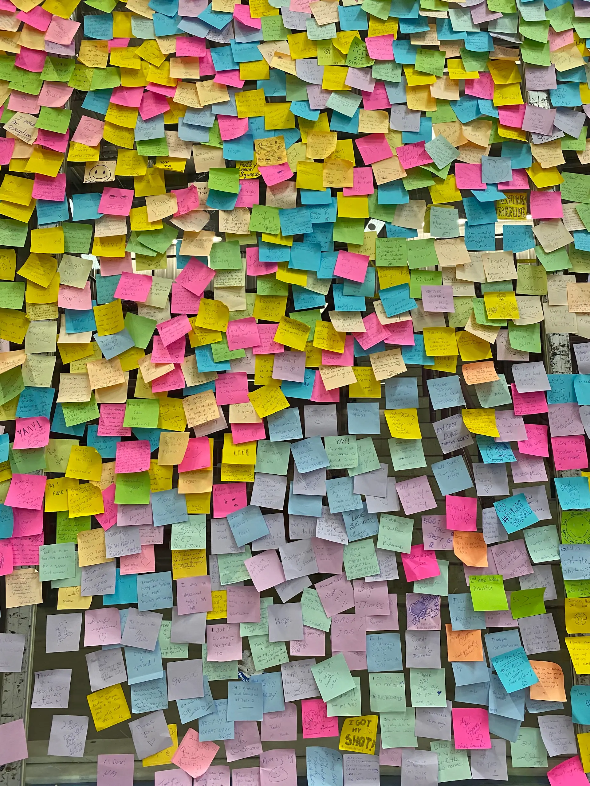 Workshop session with sticky notes