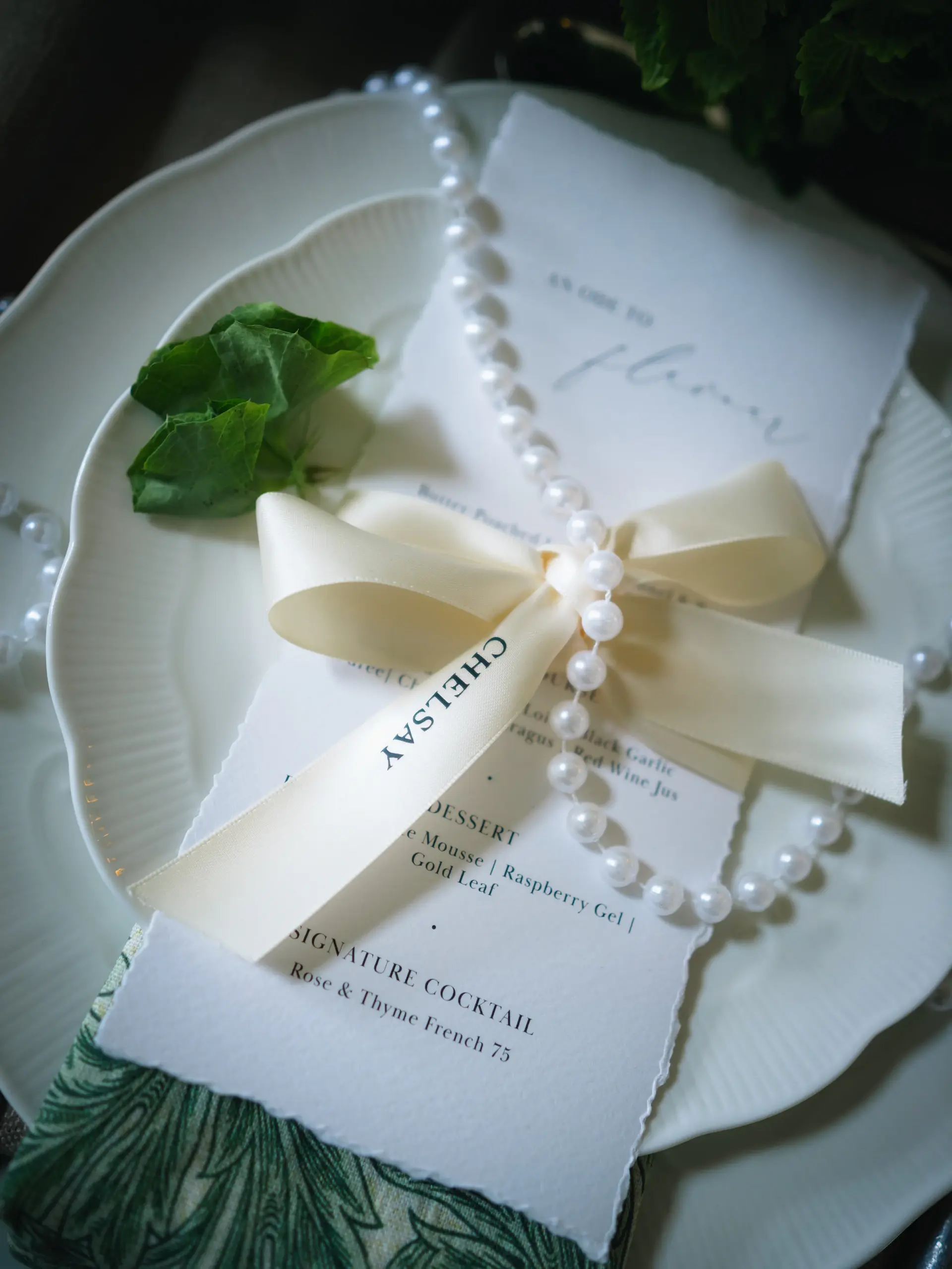 Wax-sealed place card