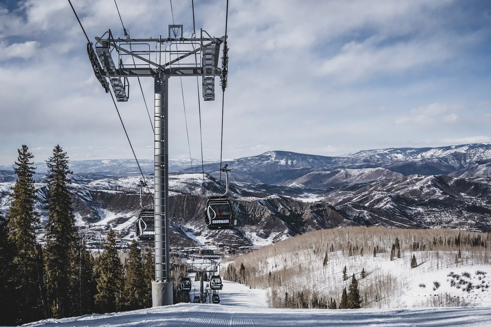 Hillside estate amid the snowbound Rockies