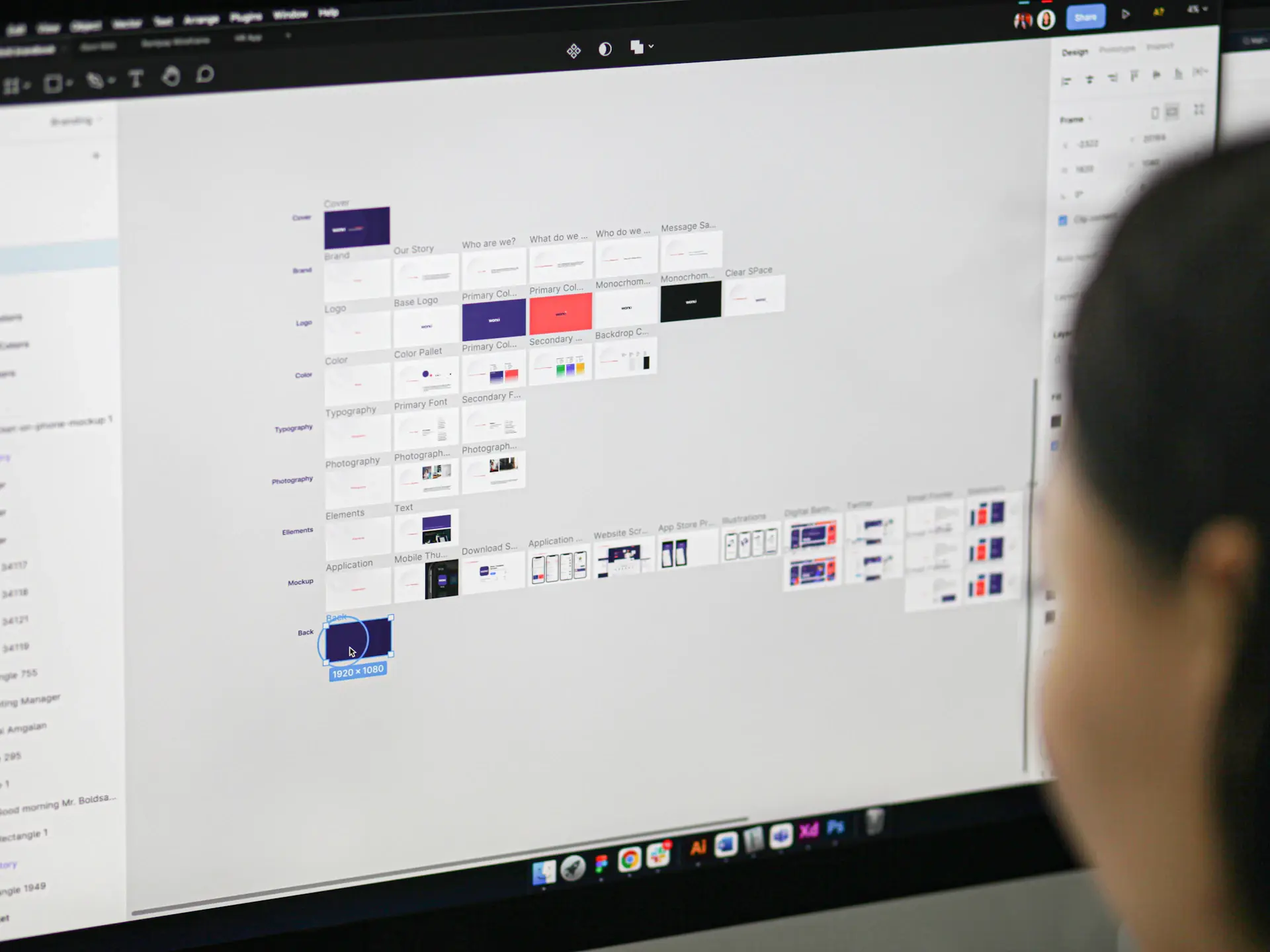 Design system component sheet in Figma
