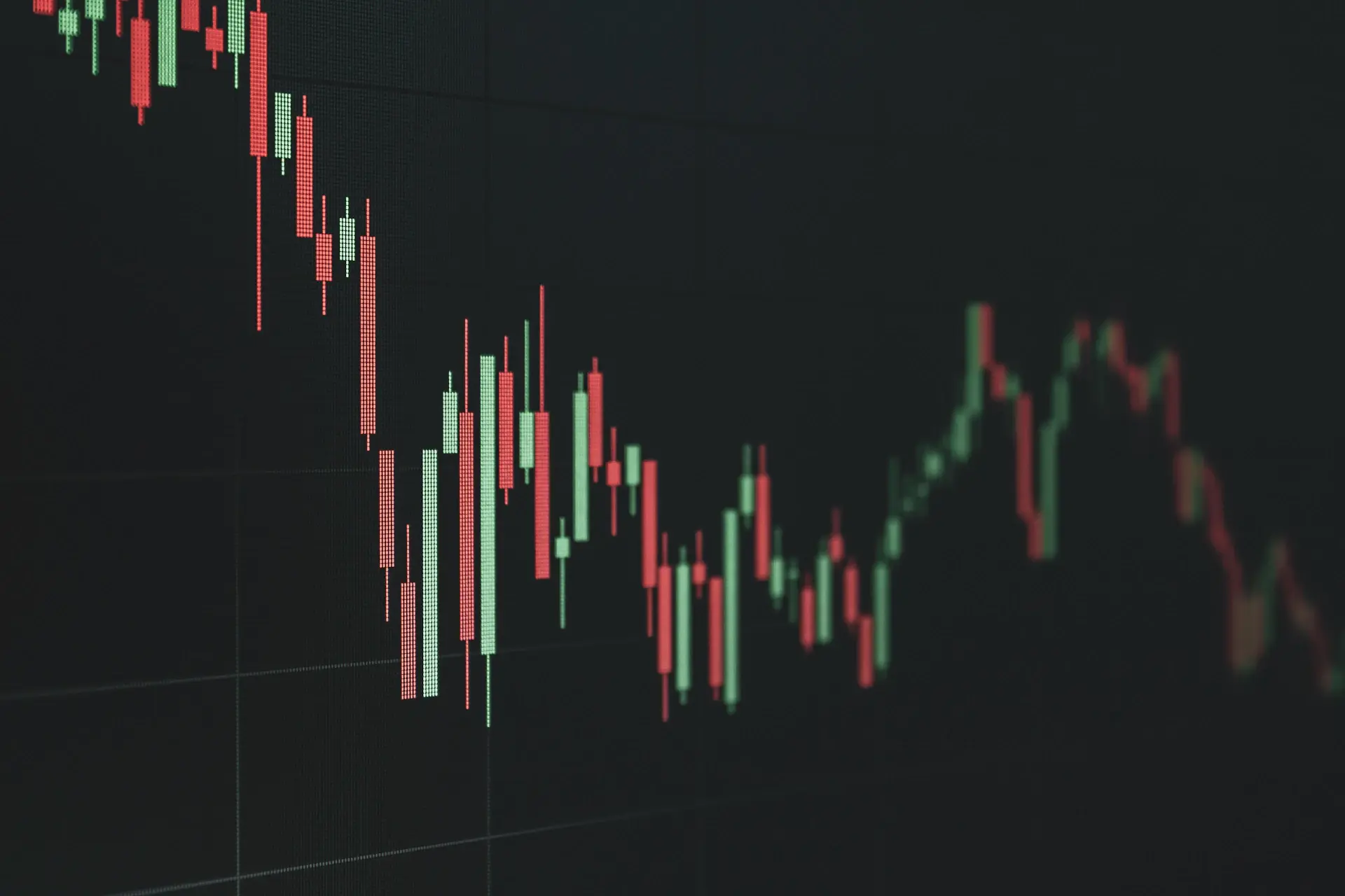 Abstract financial market visualization