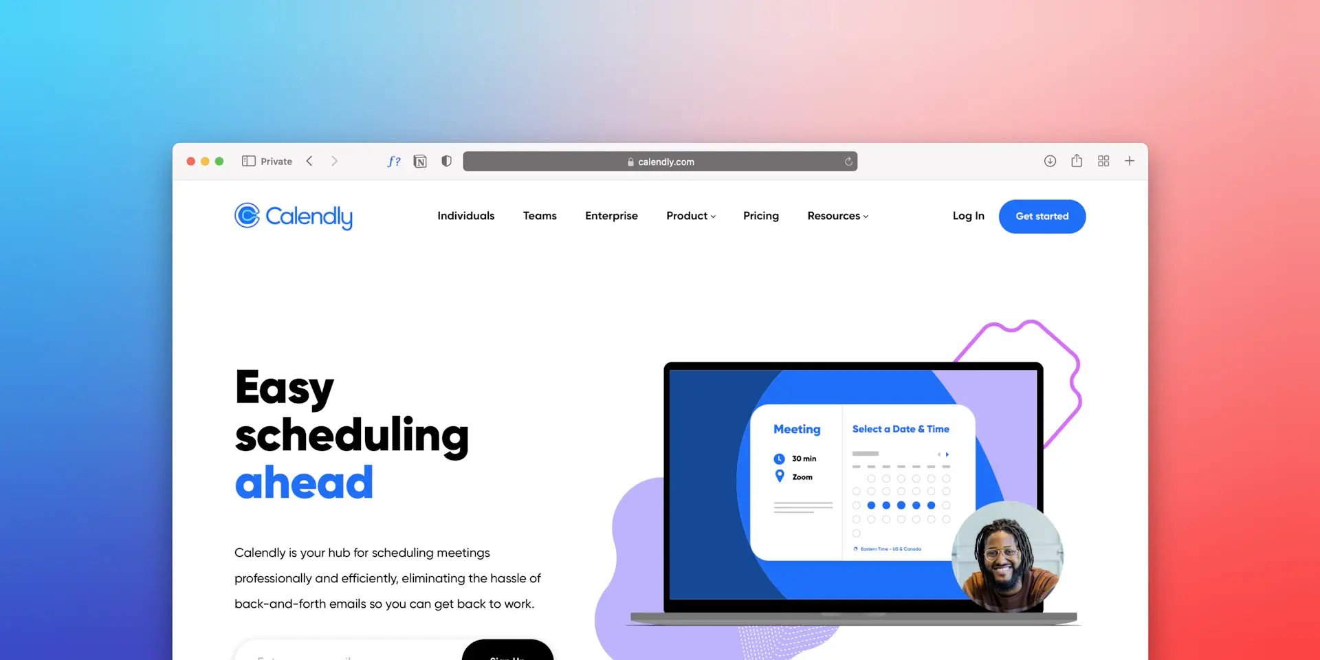 Healthcare booking platform interface
