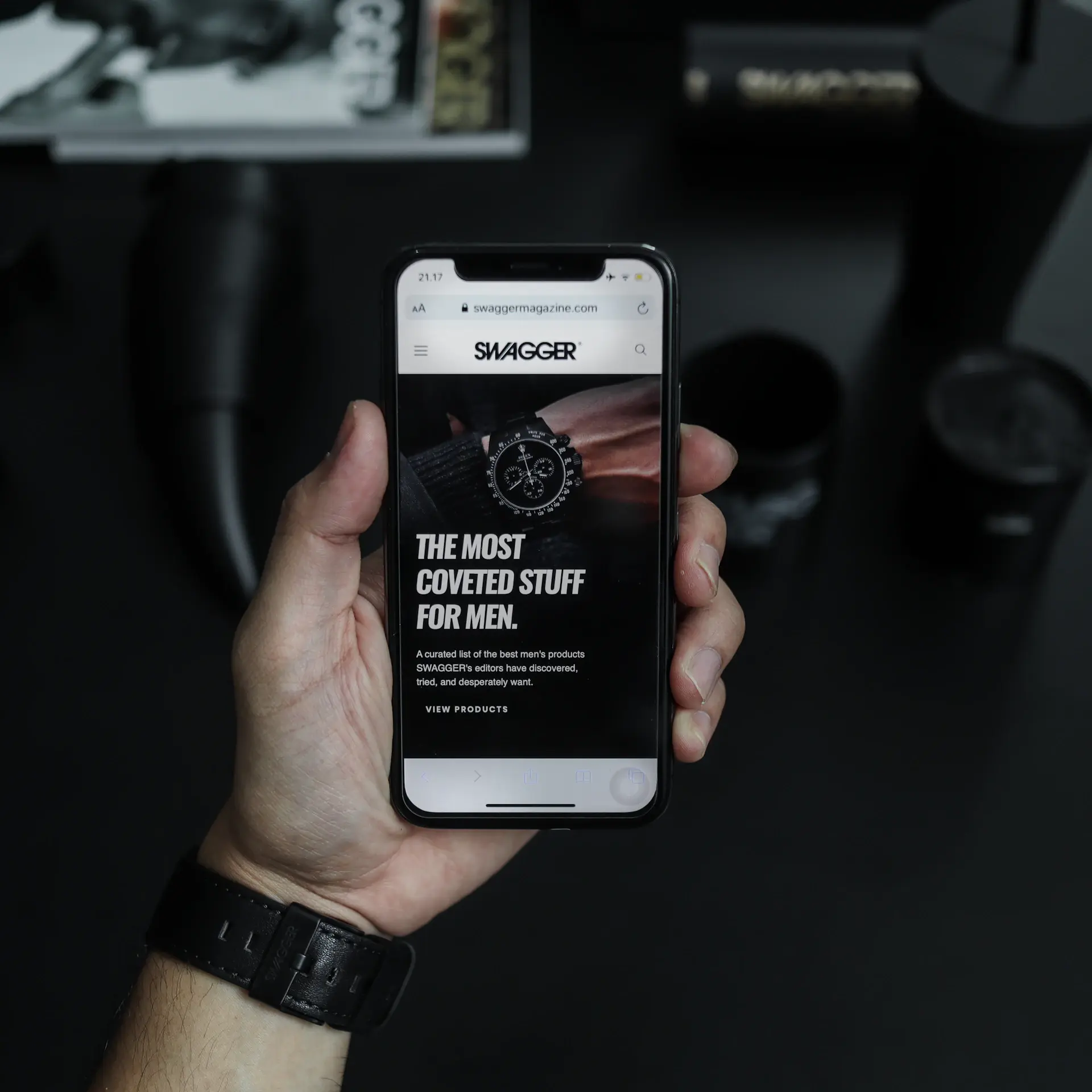 Landing page mockup on a phone and desktop