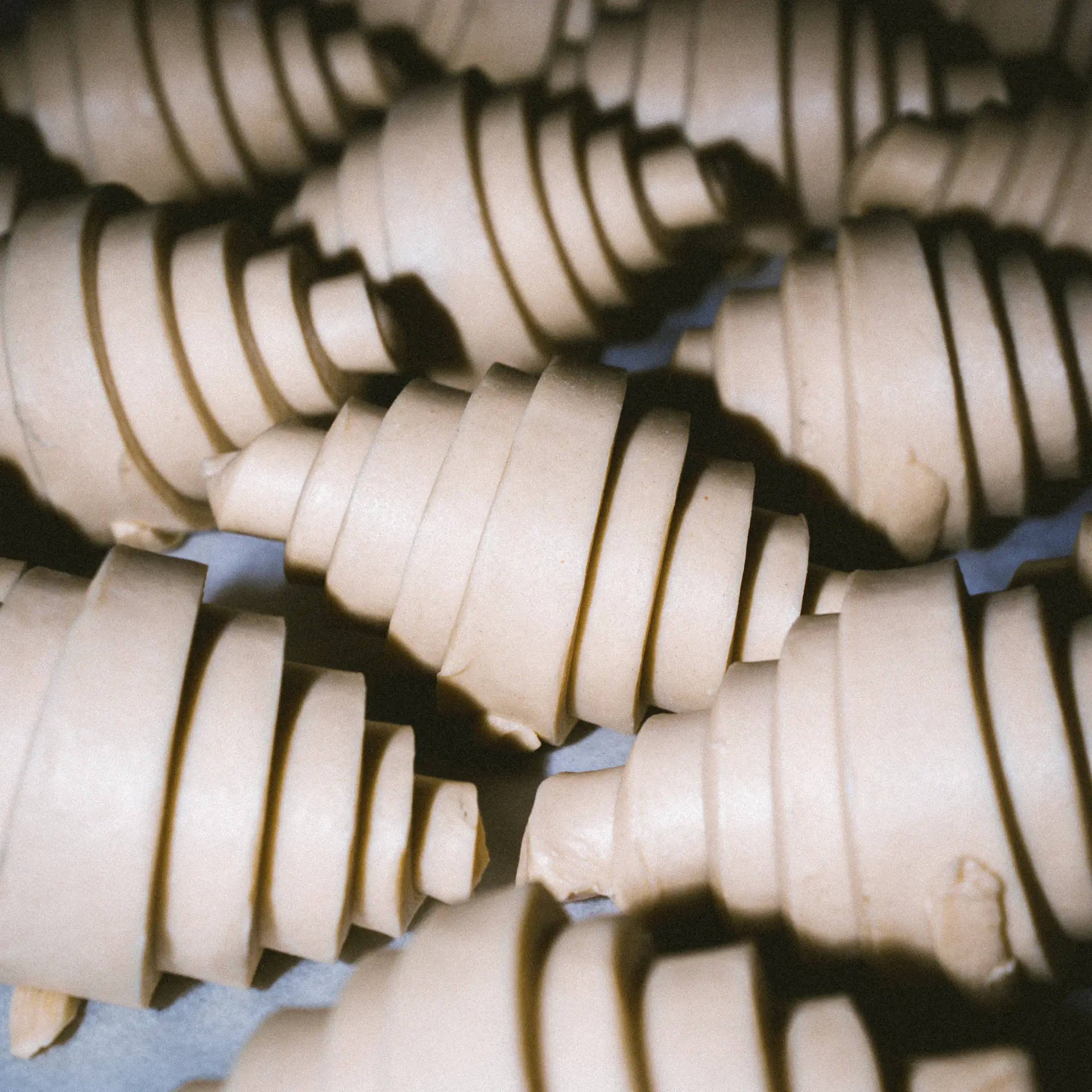 Croissants on a wire cooling rack