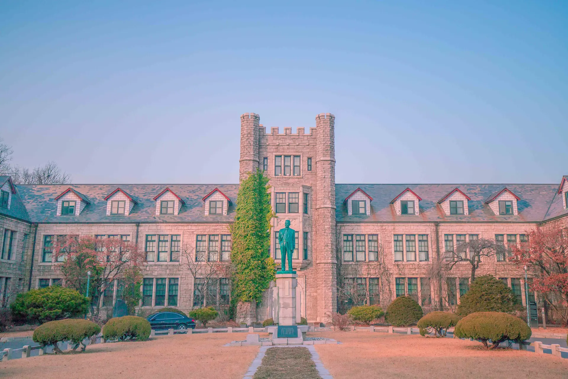 Korean university campus representing a full-ride scholarship