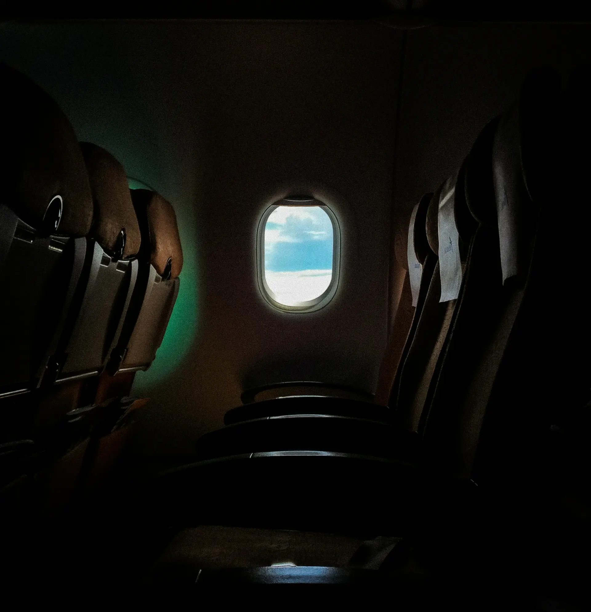 Private jet cabin in soft morning light