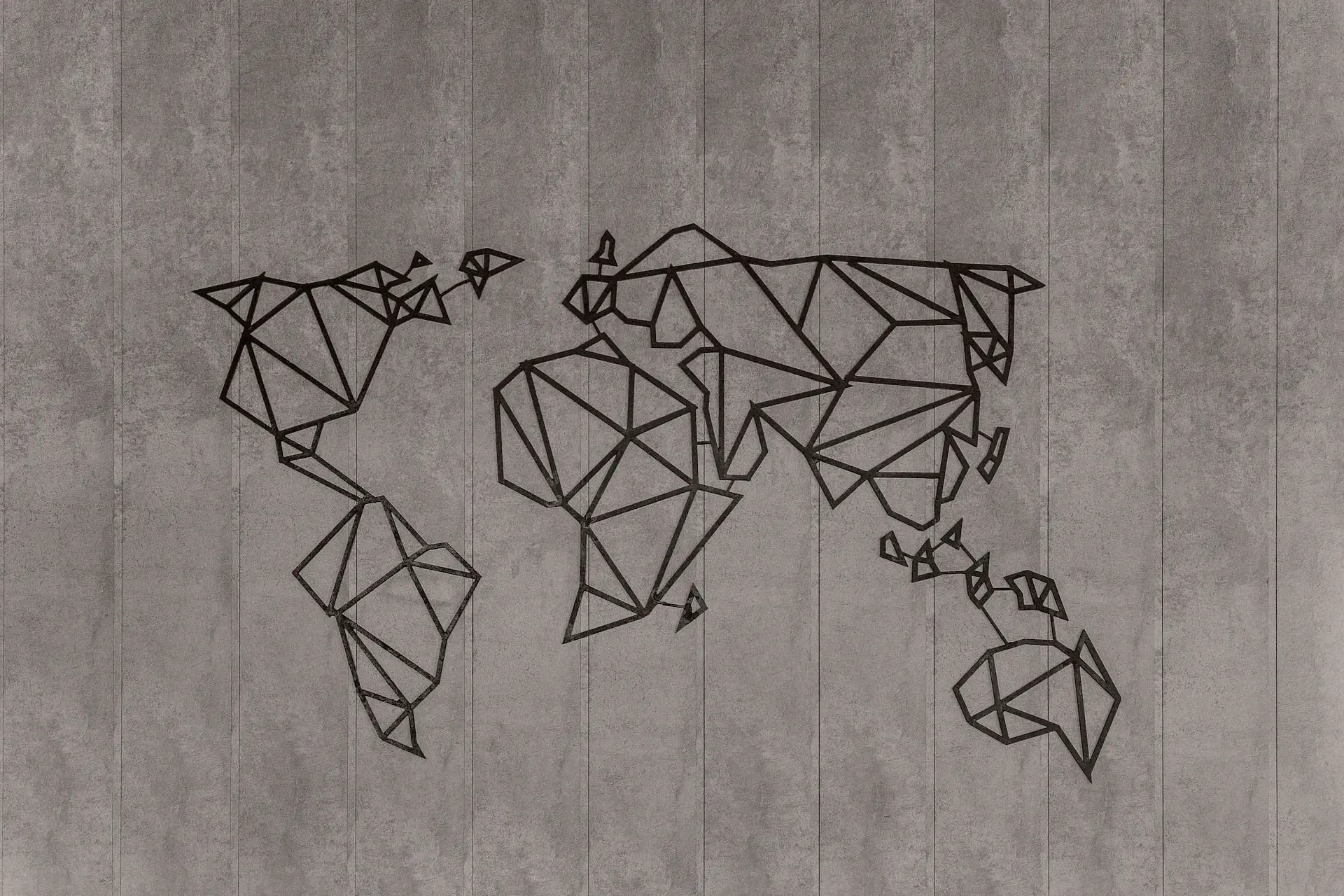 A stylised dark world map marking the marque's global ateliers