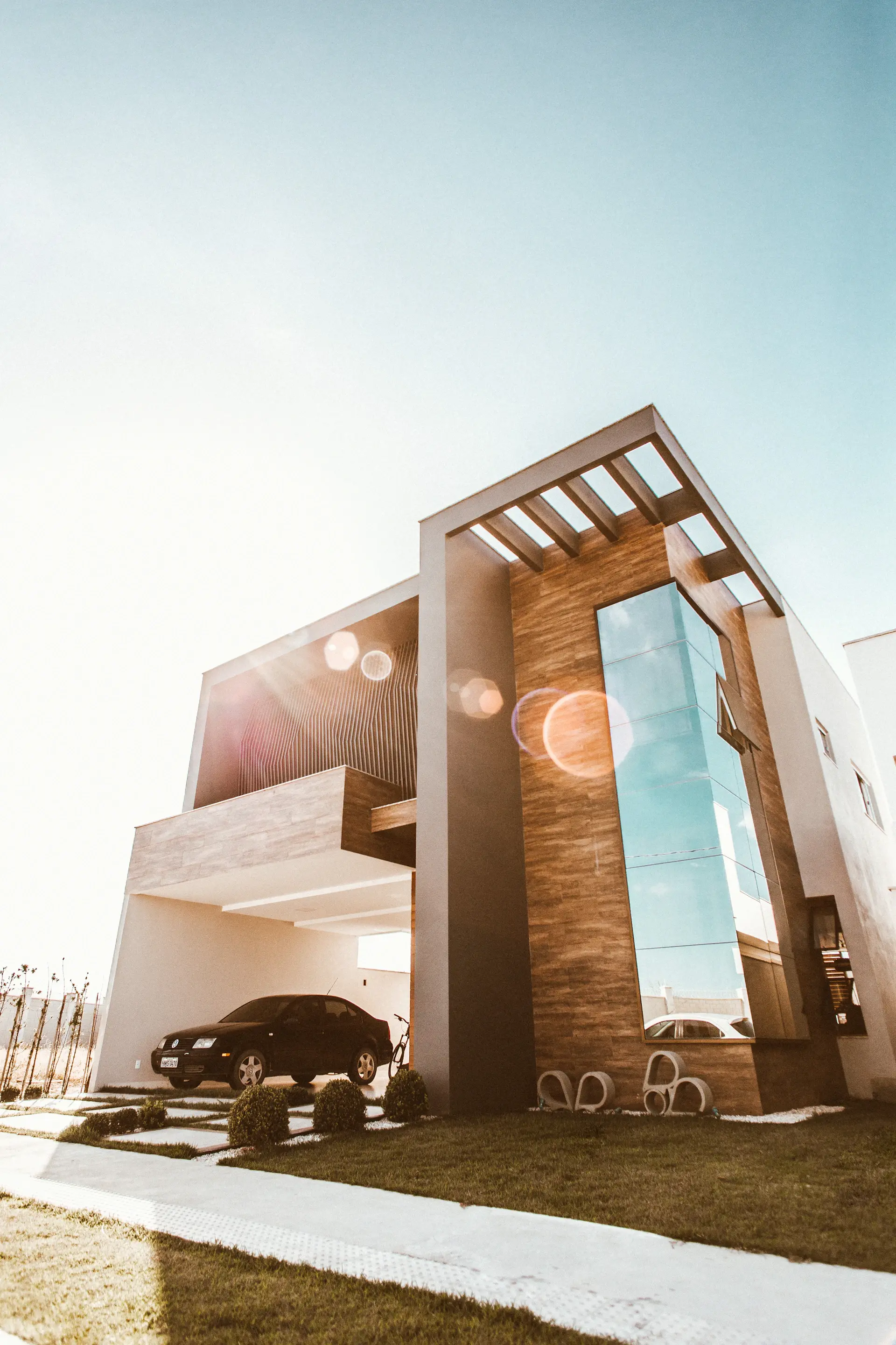 Architectural detail of a luxury residence