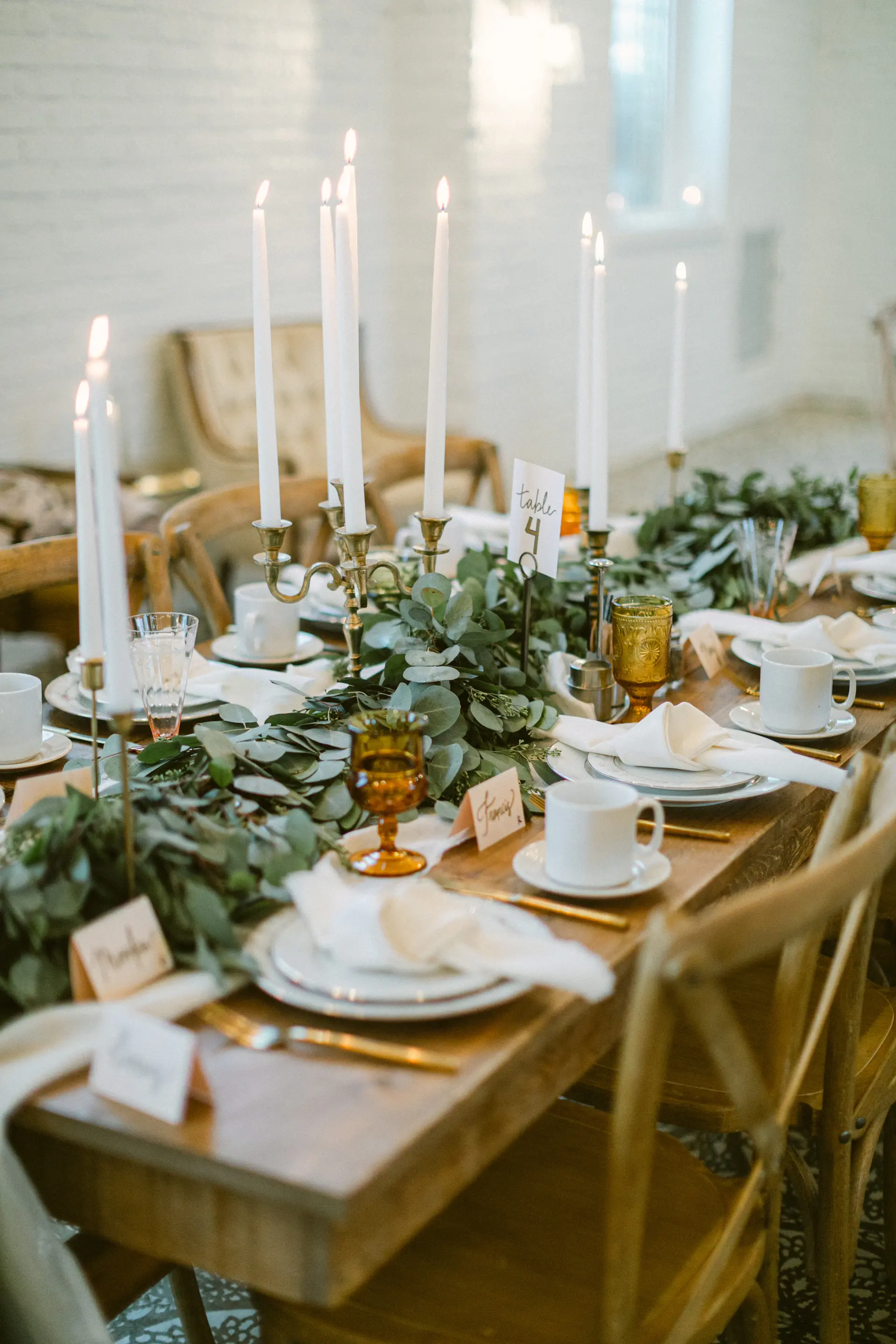 Pearl grey winter wedding with candlelight