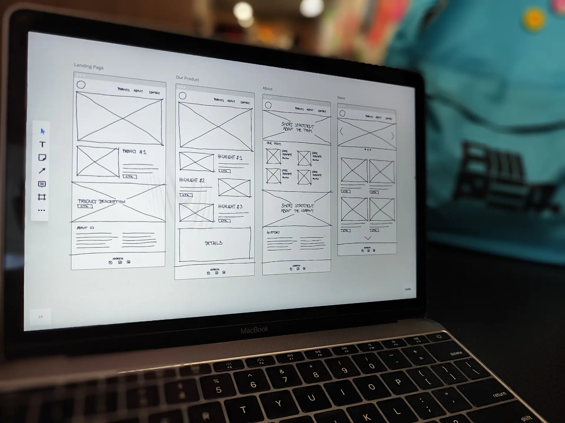 Dark custom website design mockup