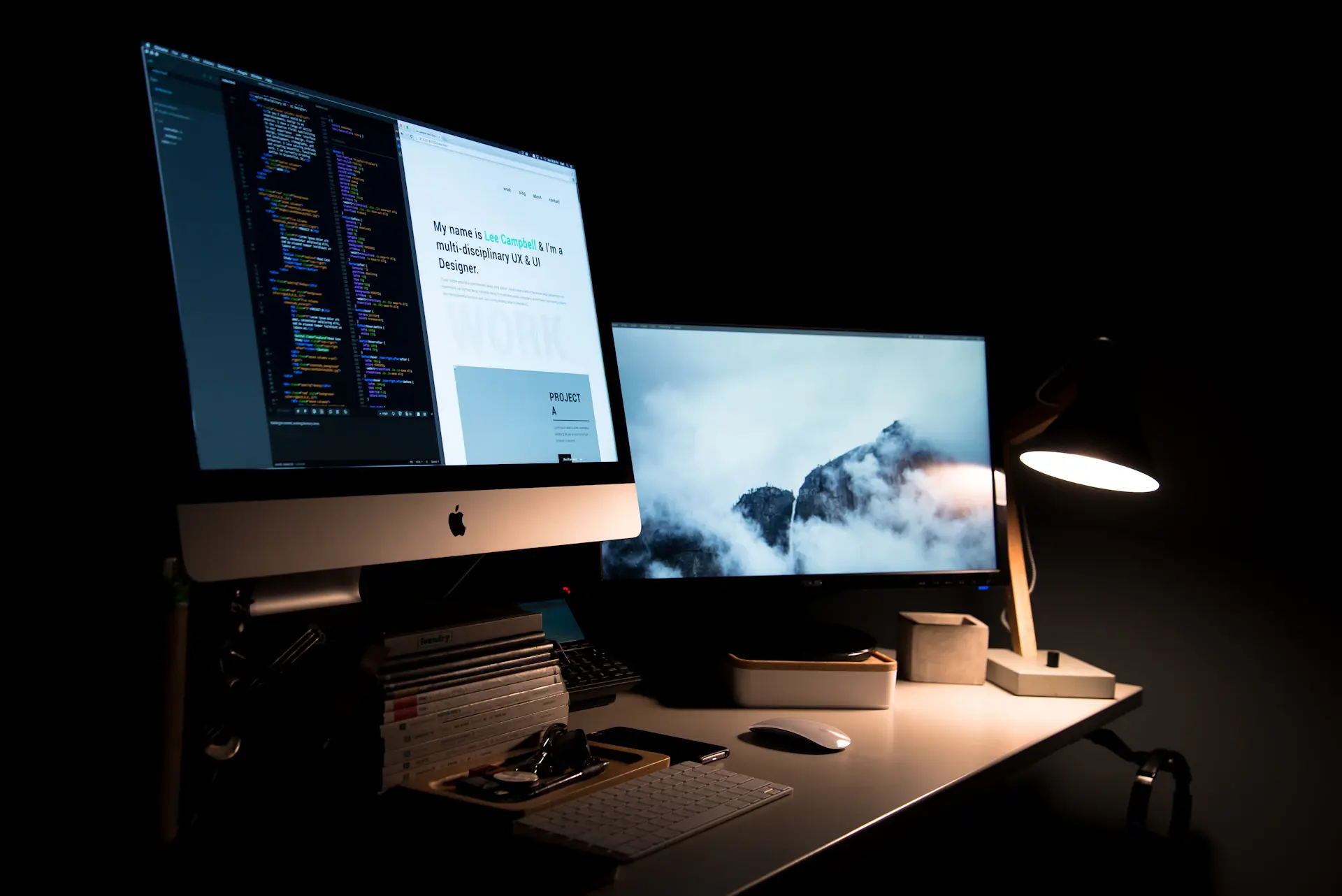 Designer crafting a premium brand layout