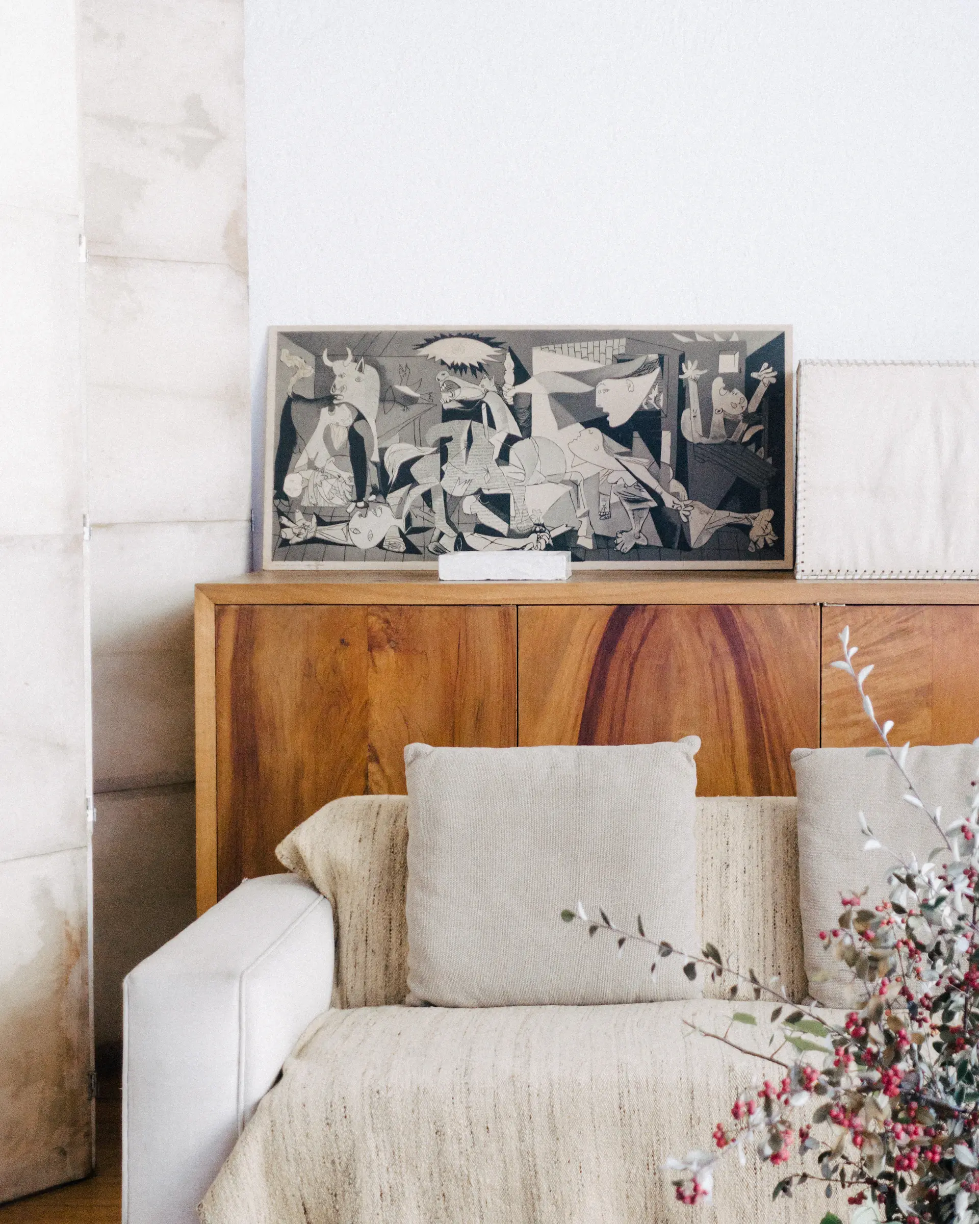 Sofa bọc vải bố tông trung tính