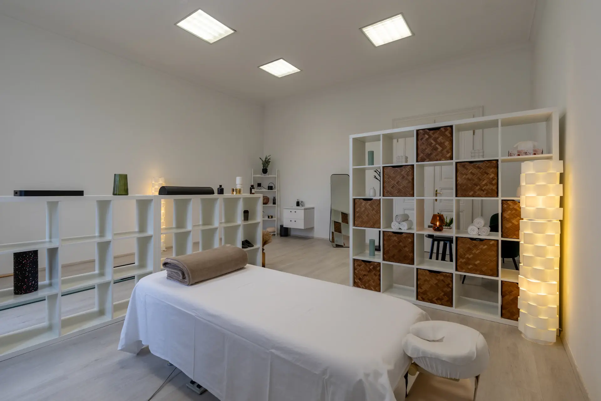 Private treatment suite with soft natural light