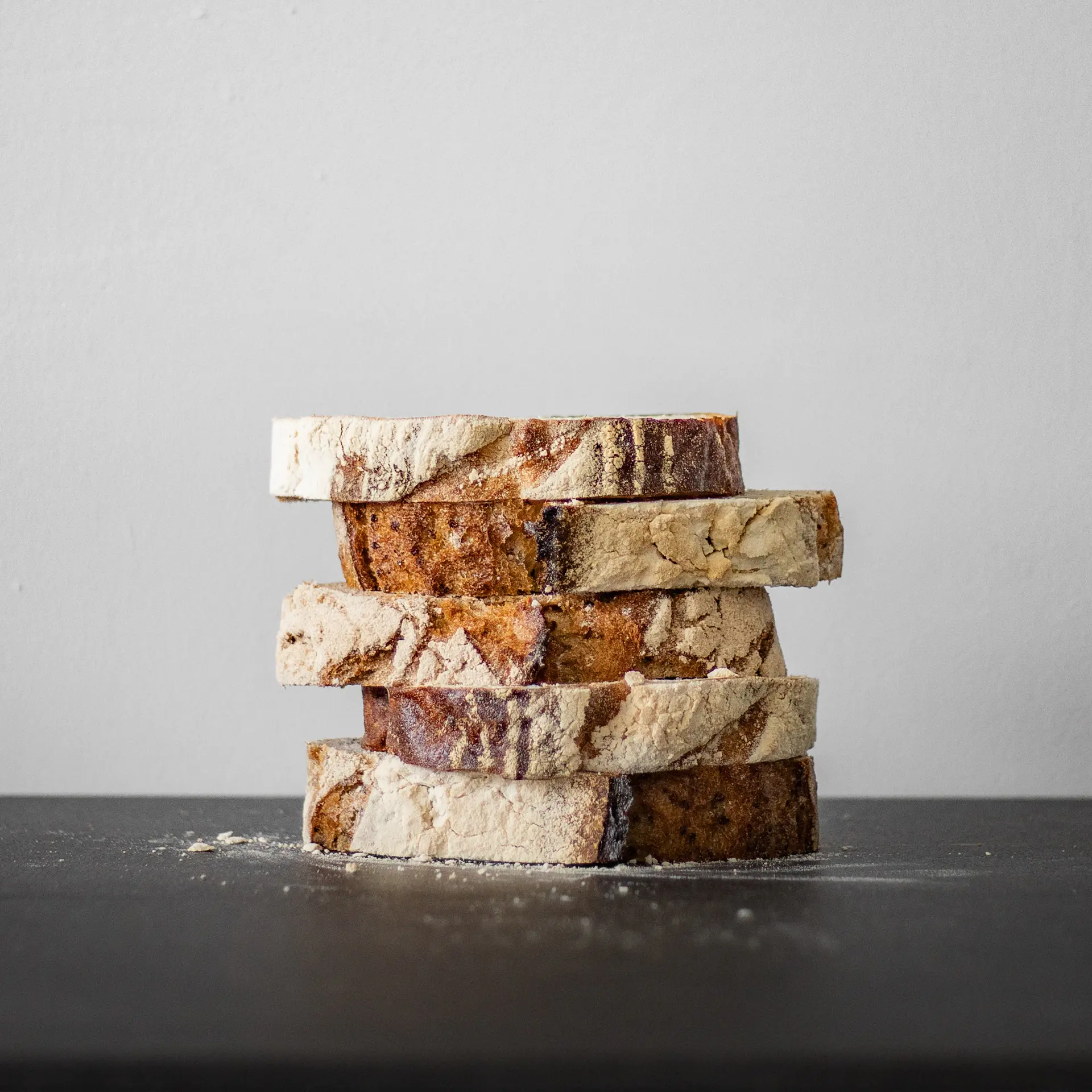 Sliced sourdough loaf