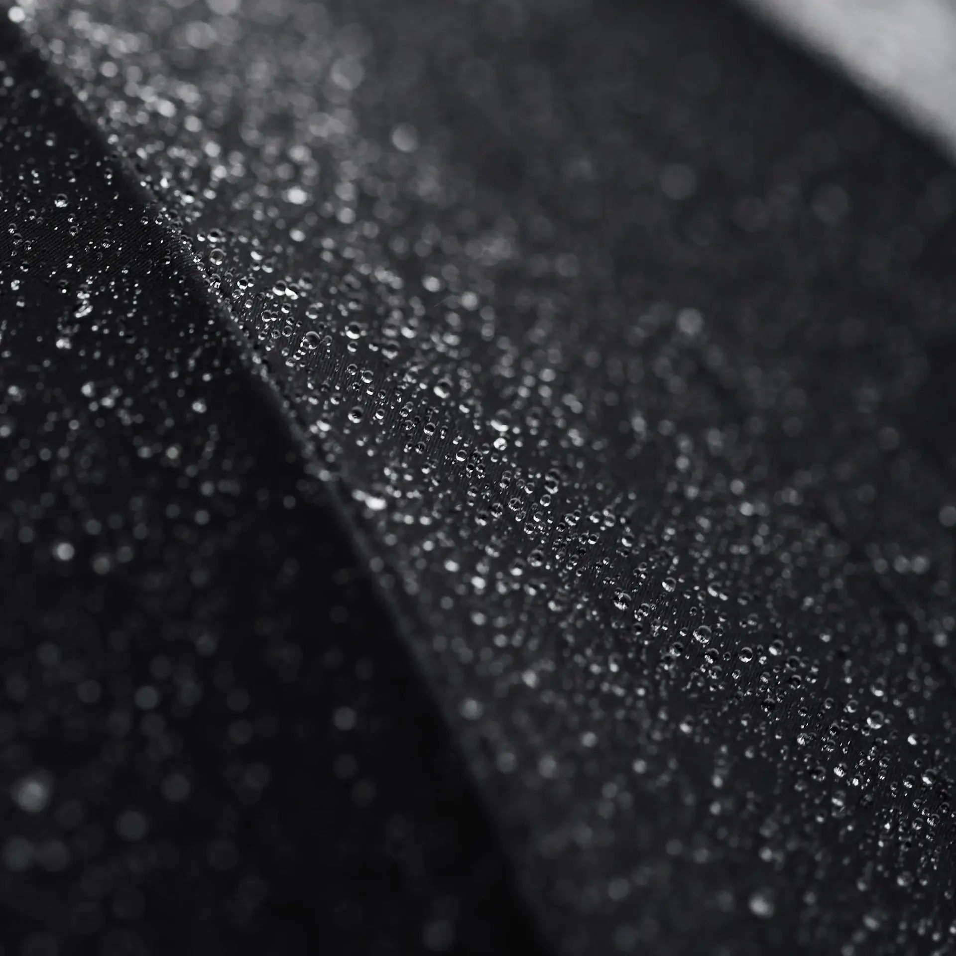 Macro swatch of soft black full-grain nappa leather