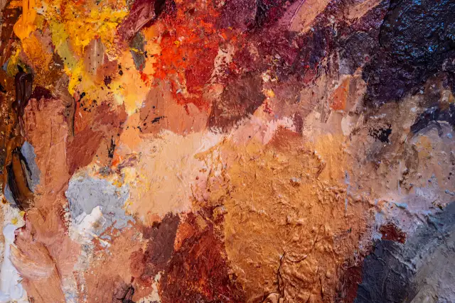 Detail of an oil painting surface