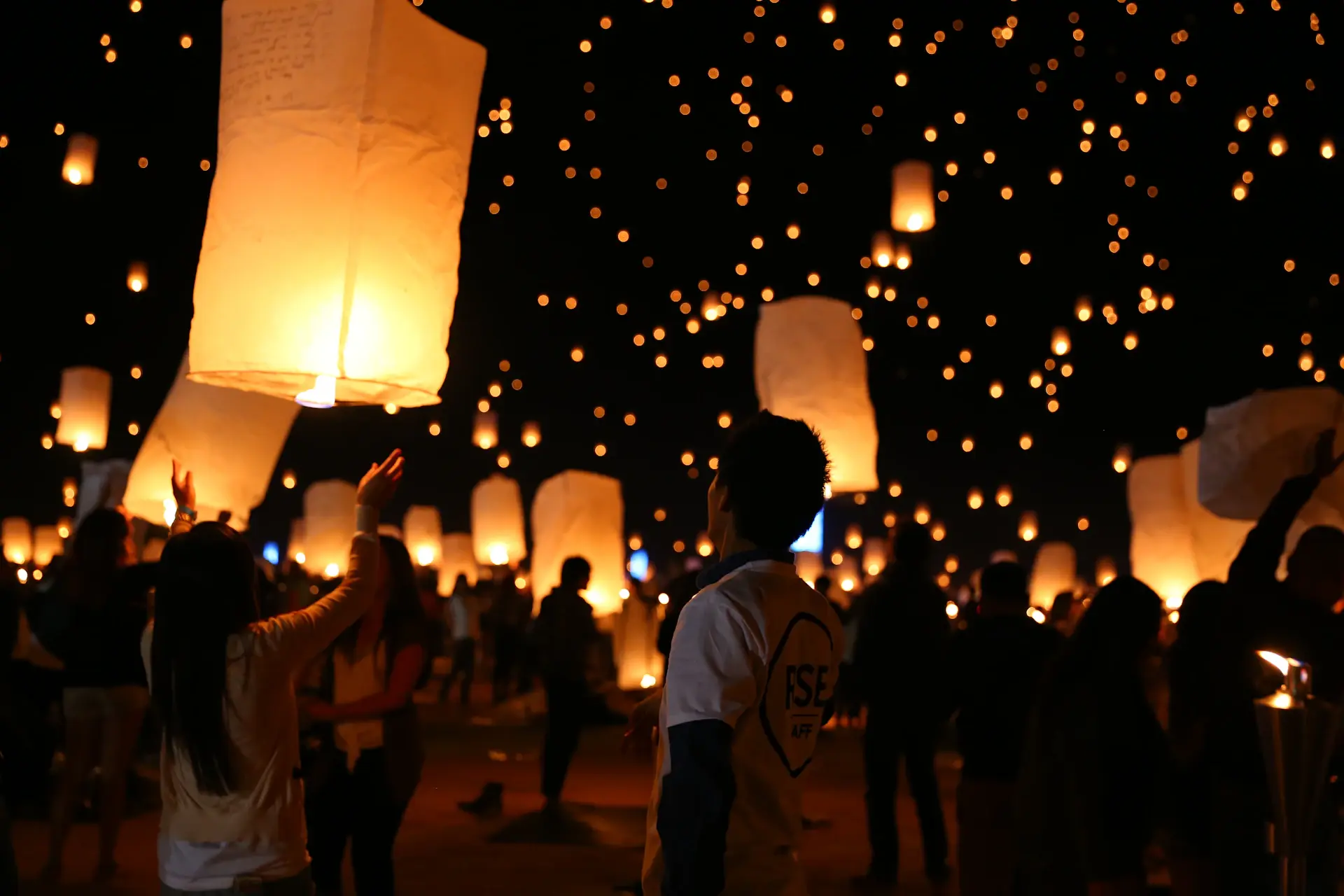Lantern festival celebration with students