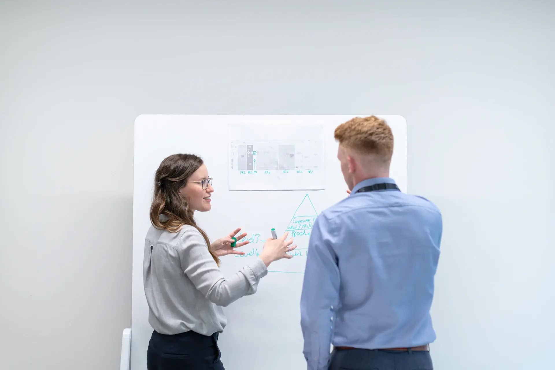 Analyst presenting SEO revenue attribution charts