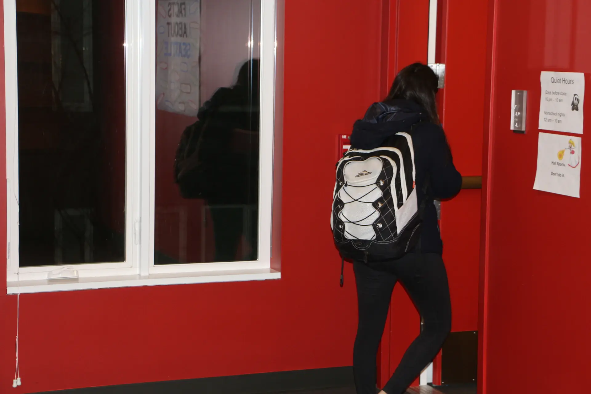 International student moving into student accommodation