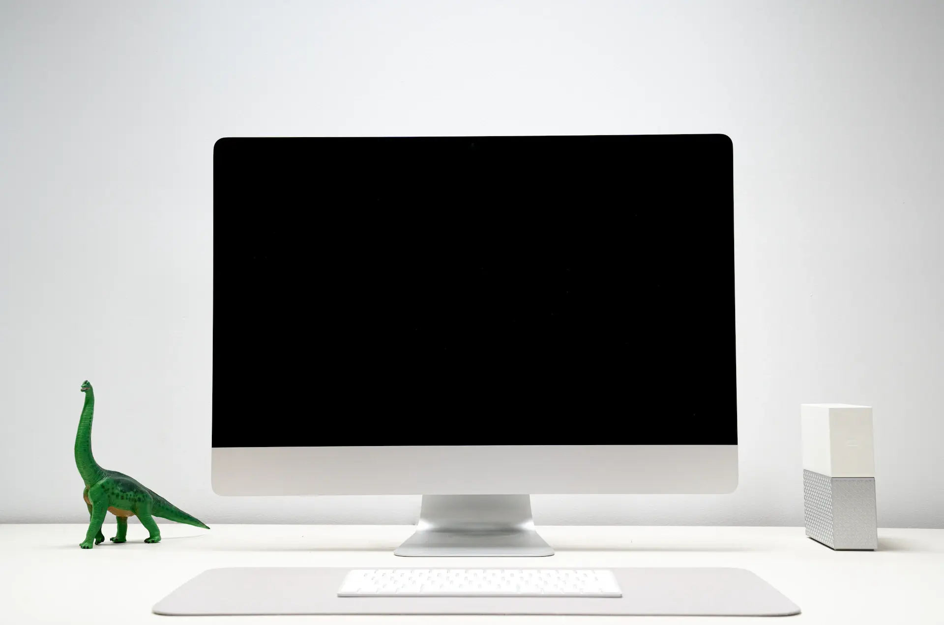 Website hero section design on a large monitor