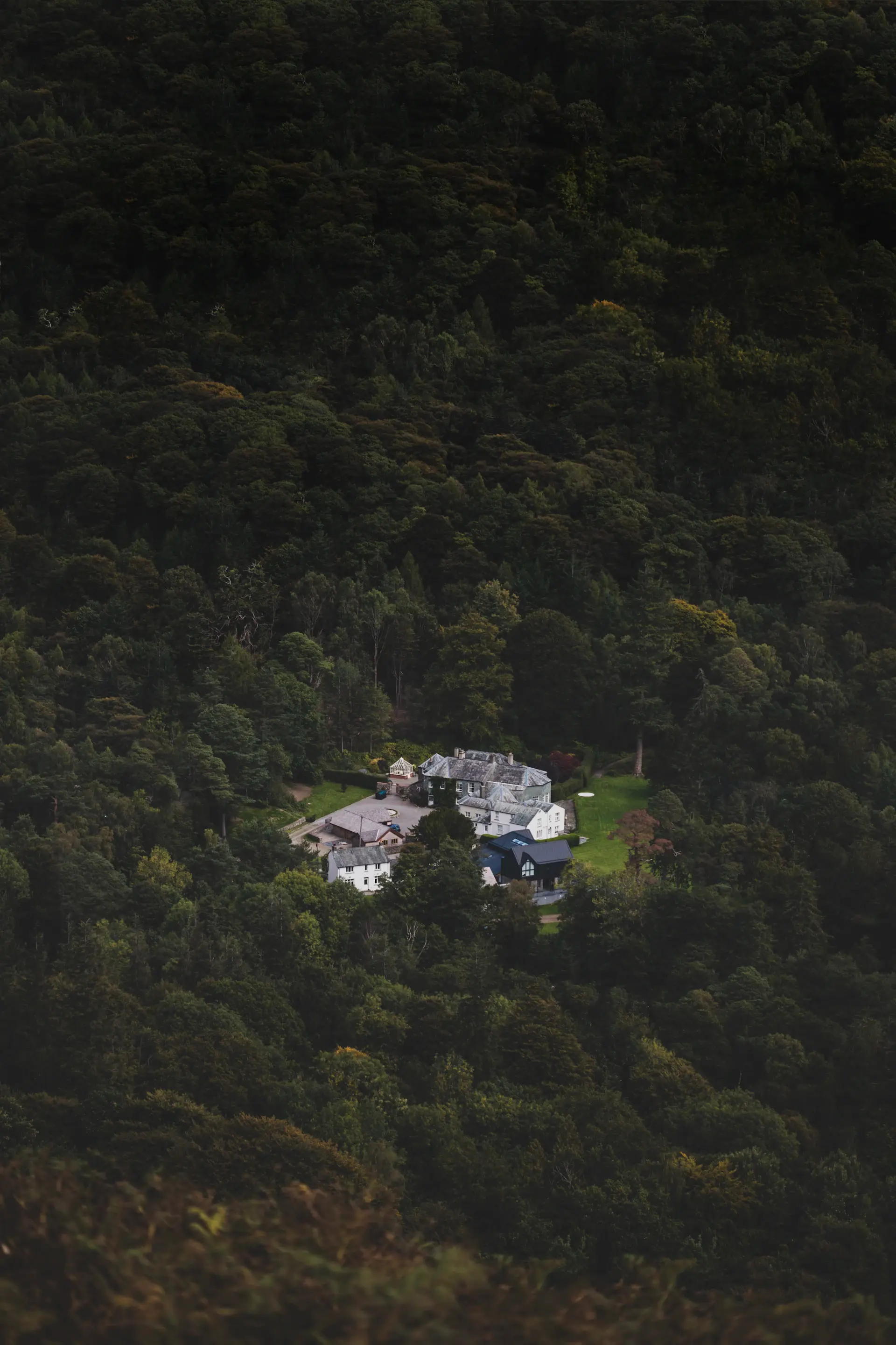 Sprawling private estate surrounded by forest and mountains