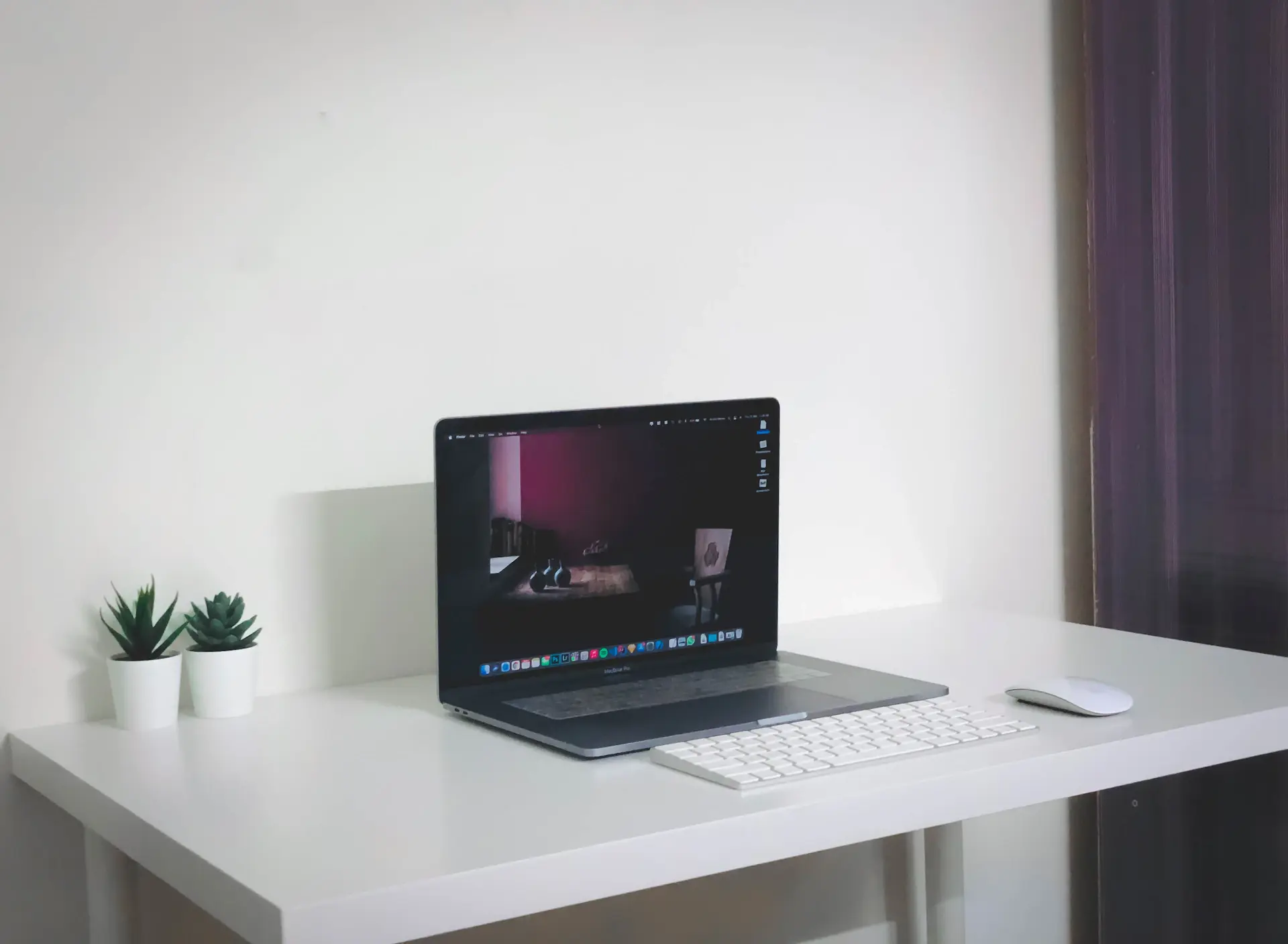 Framework laptop opened on a desk