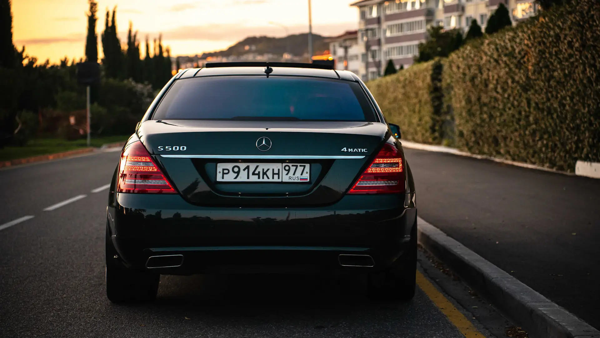 Mercedes-Maybach S-Class rear three-quarter lounge mood