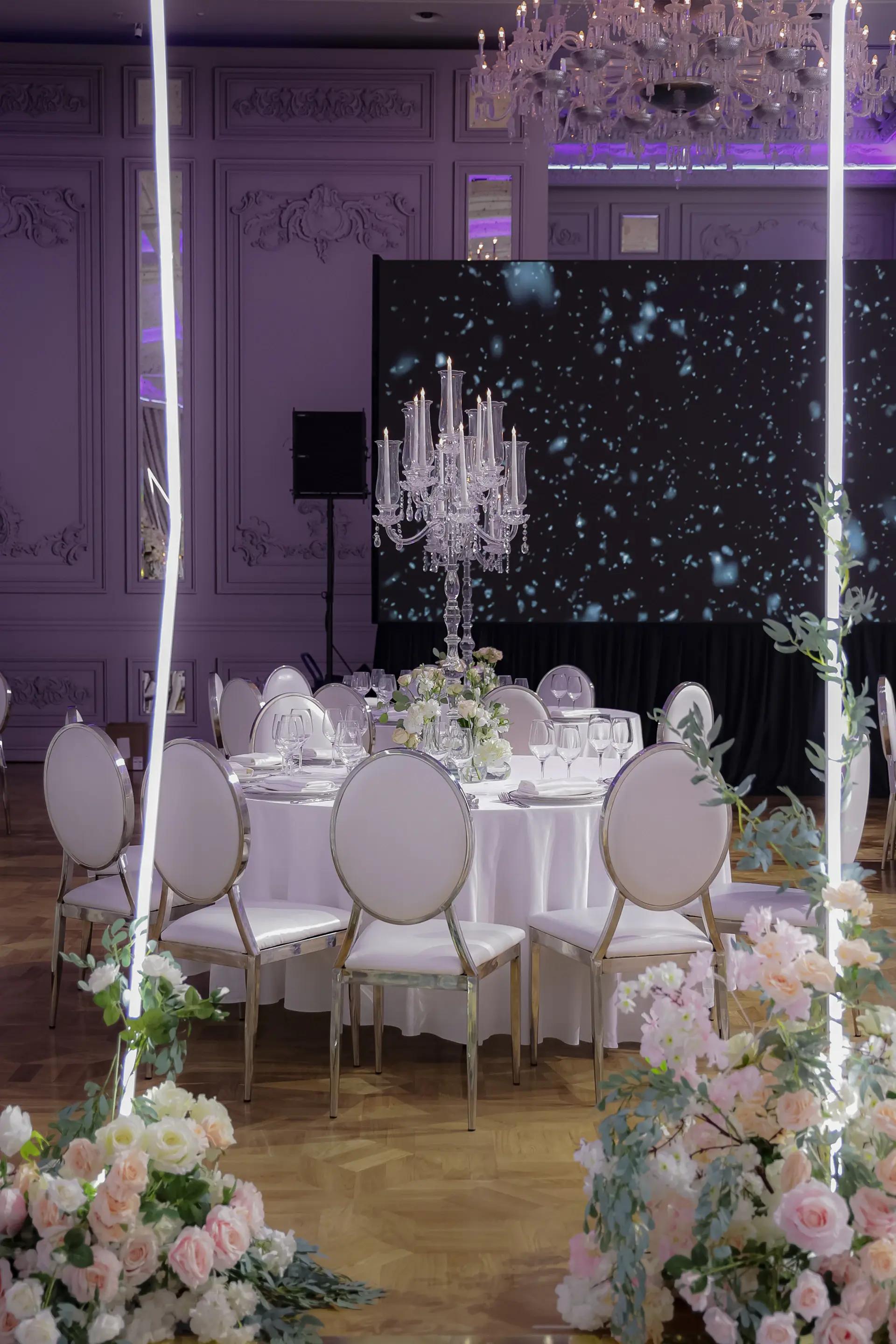 The Grand Ballroom dressed for a luxury wedding