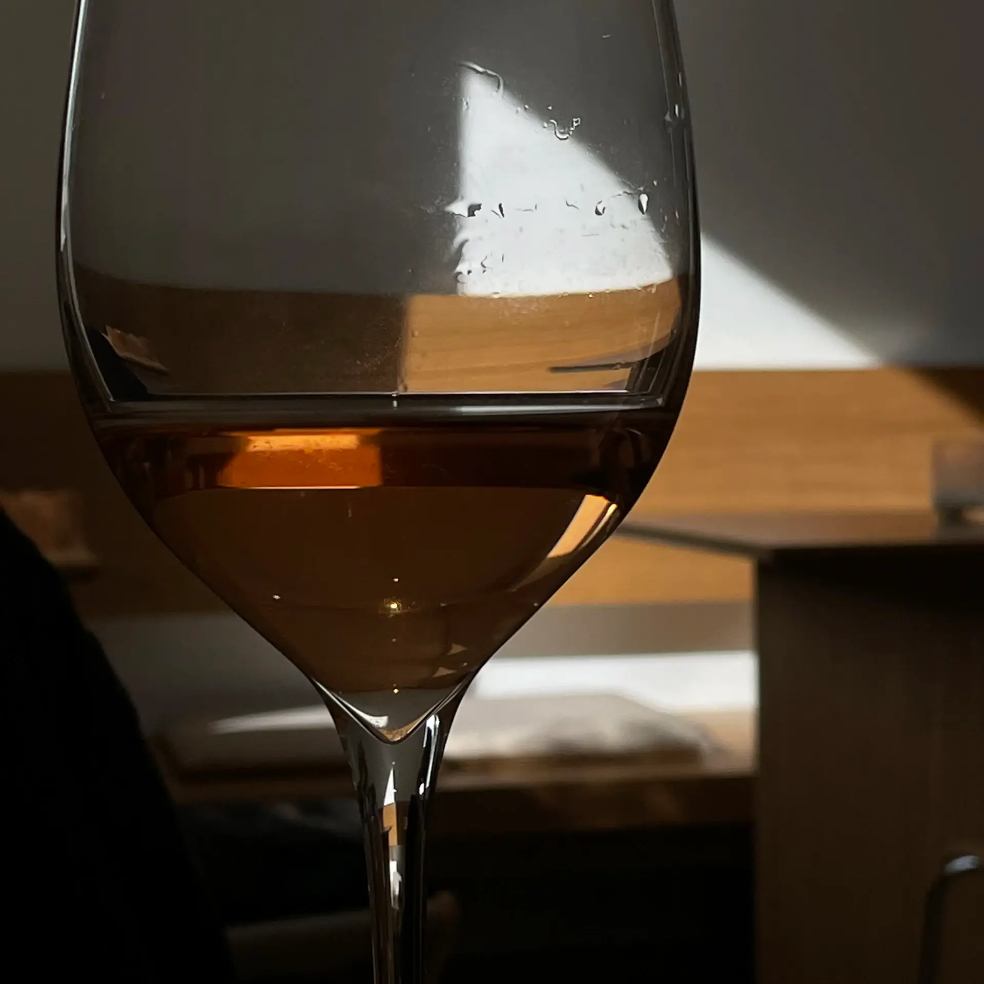 Glass of golden Sauternes dessert wine