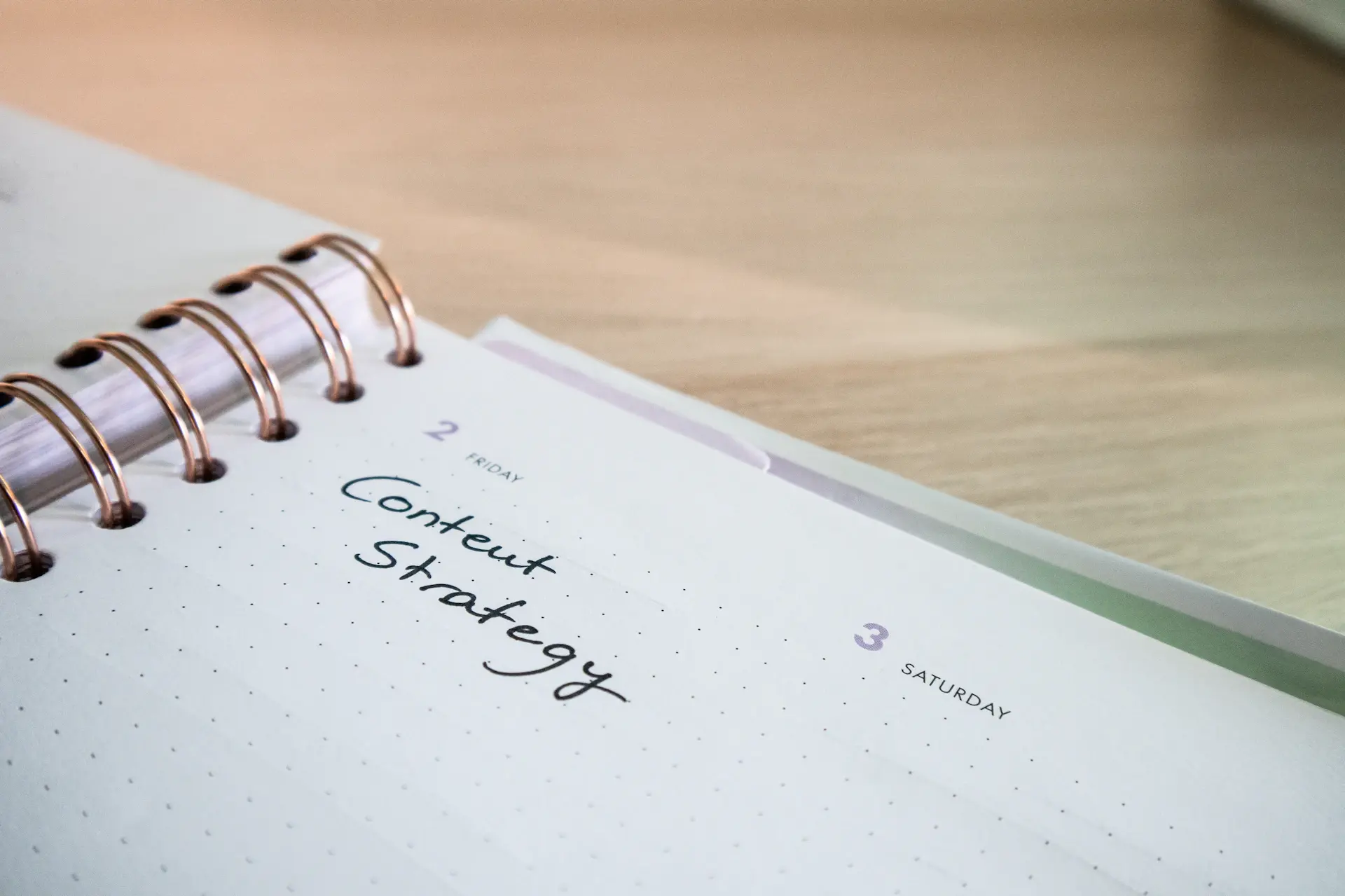 Editorial desk with a content planning framework