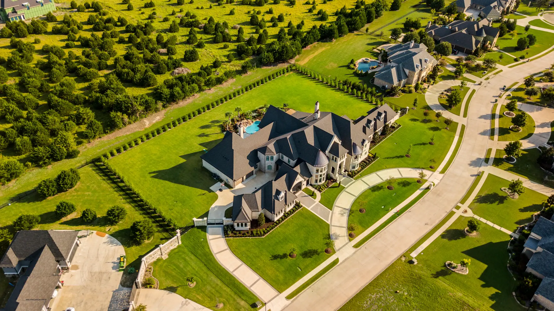 Gated private estate with expansive grounds