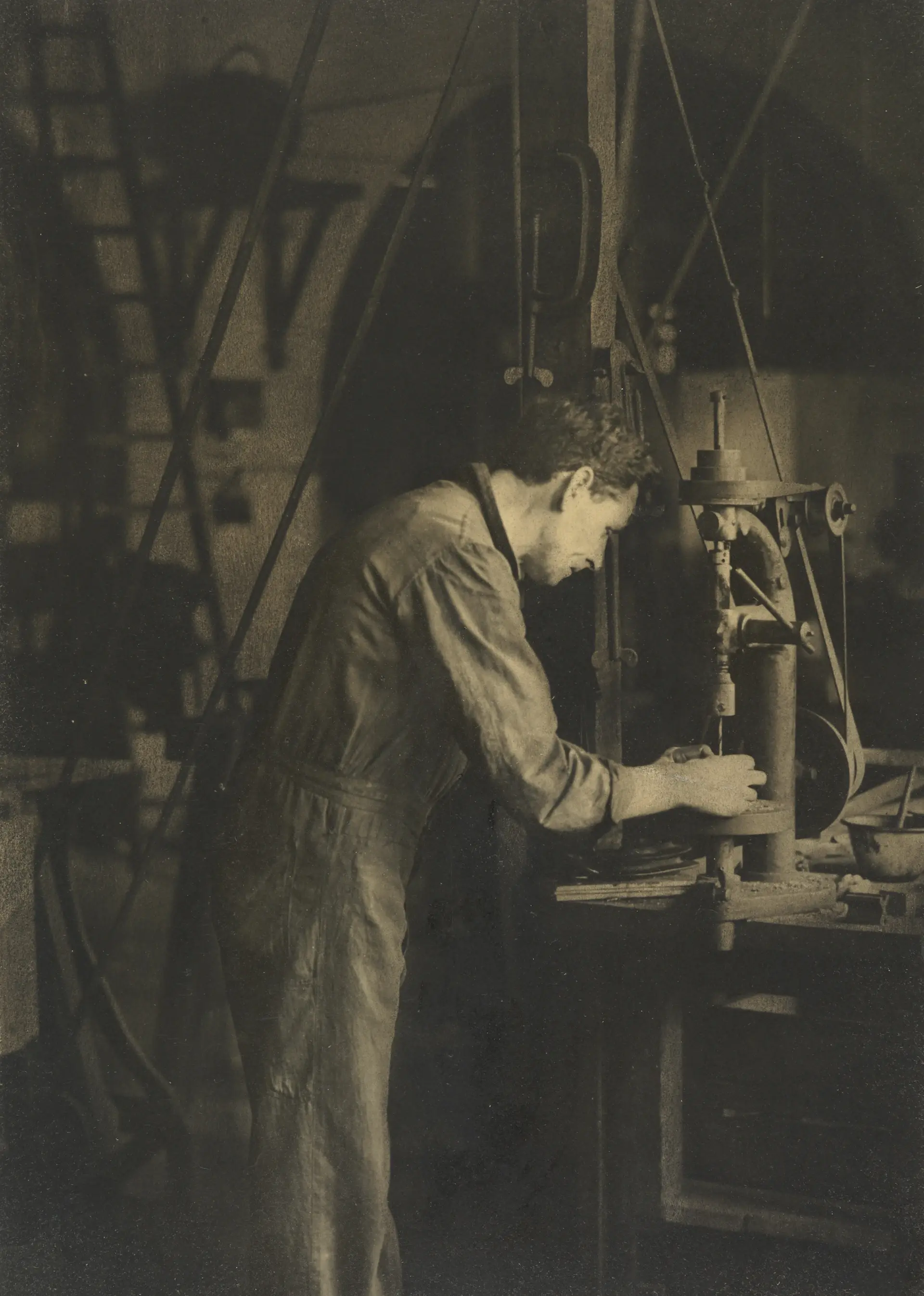 Archival monochrome portrait of founder Edmund Hale in his workshop