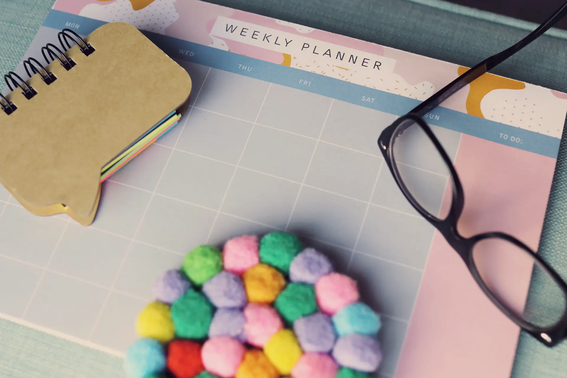 A planner with a structured weekly schedule