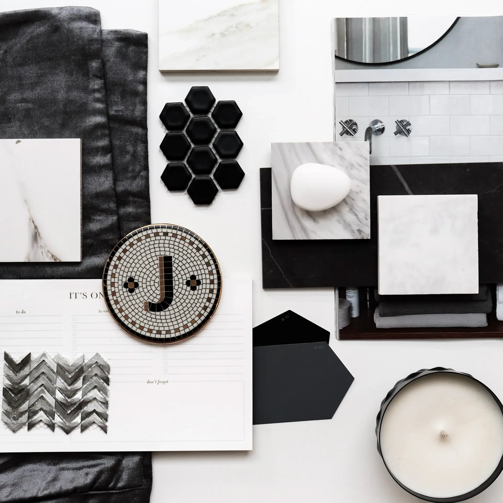 Mood board concept luxury cosmetic
