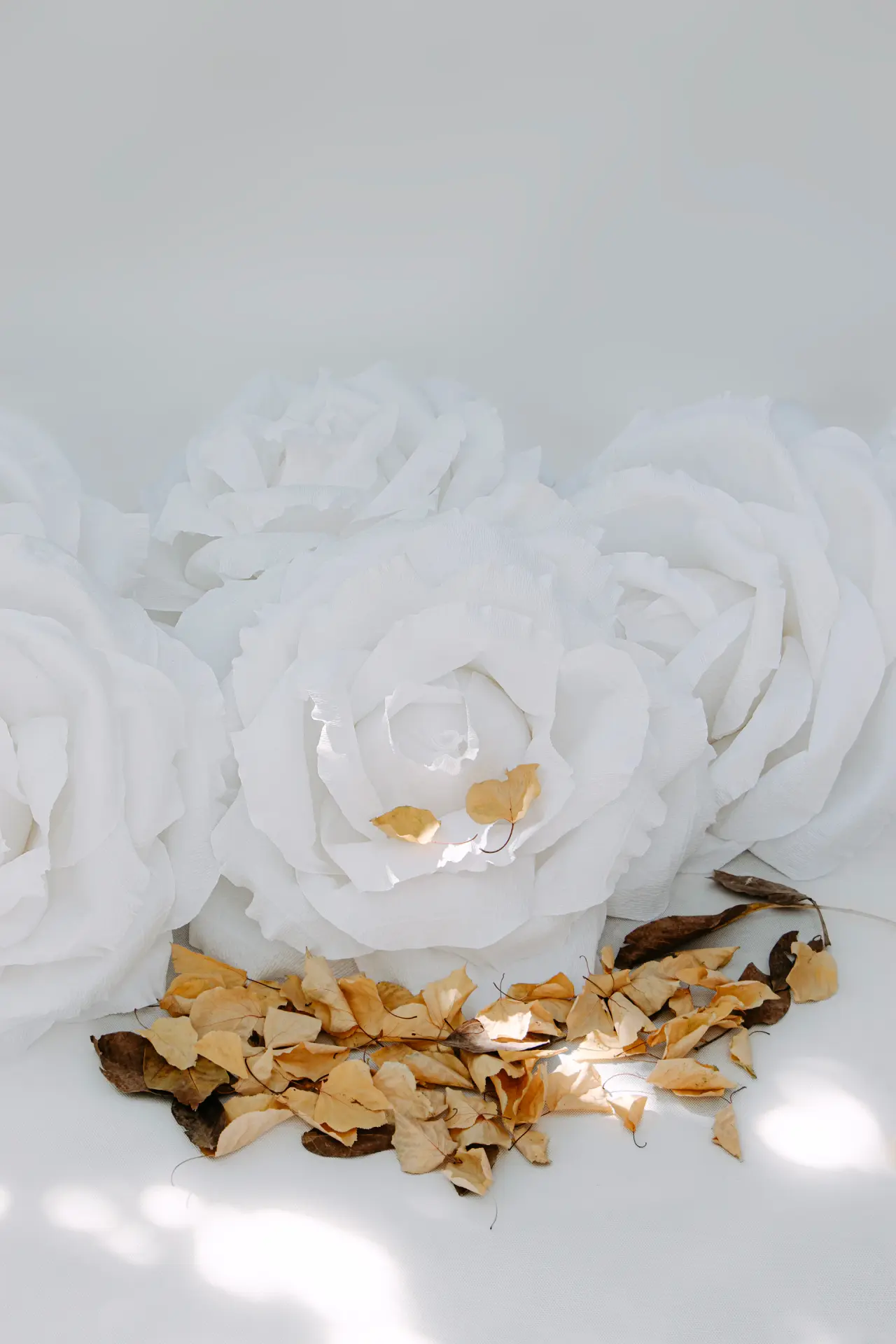Sculptural rose arrangement