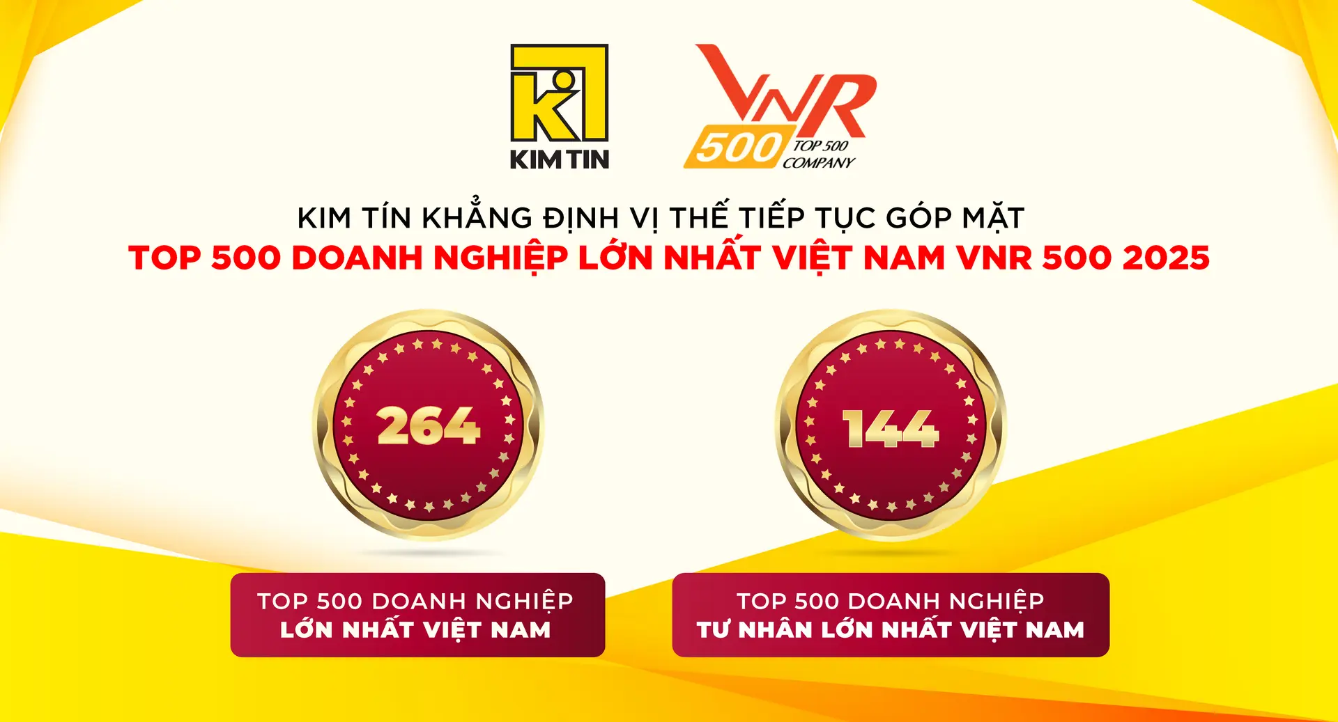 Kim Tín Top 500 doanh nghiệp lớn nhất Việt Nam 2025