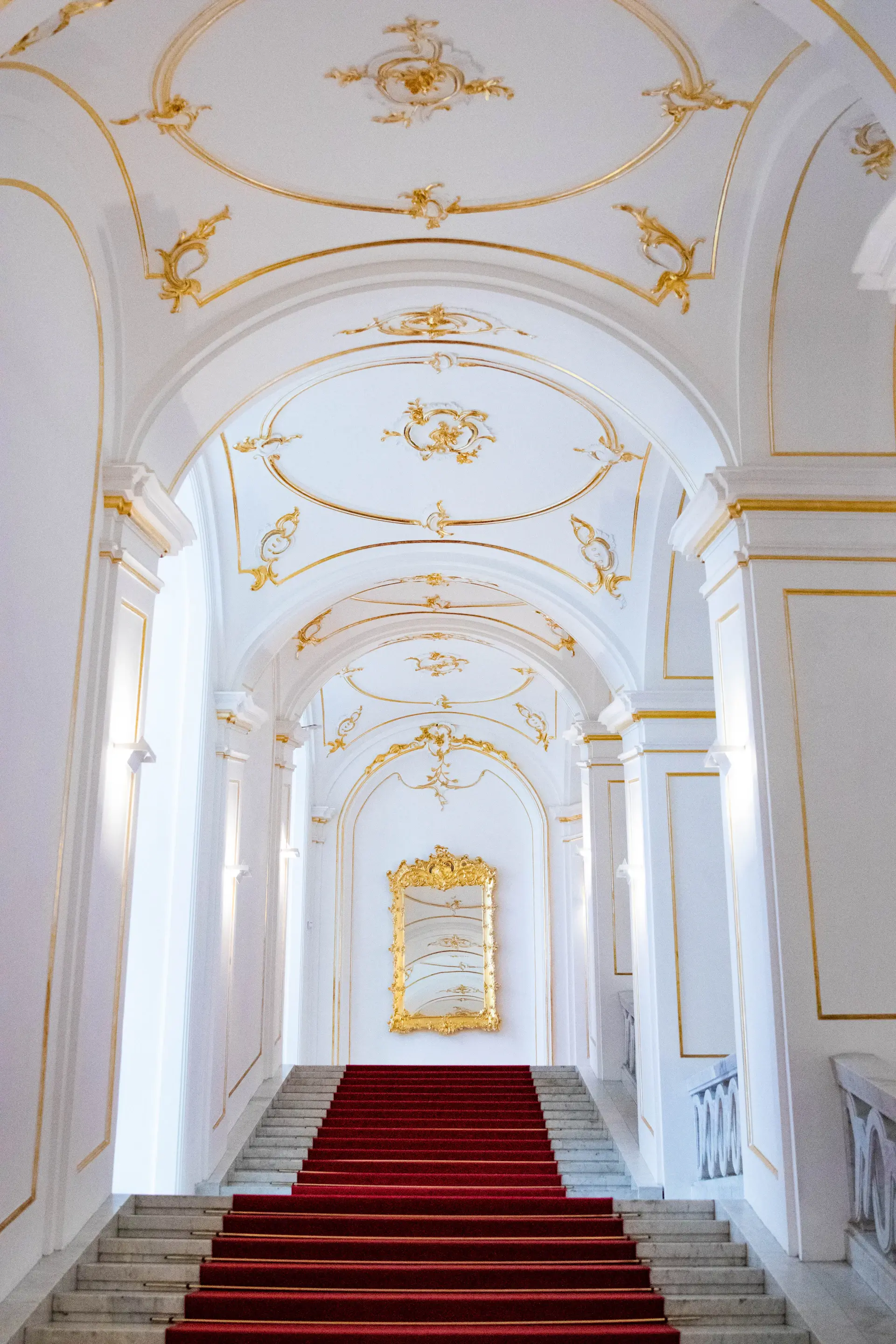 The Grand Ballroom with towering crystal chandeliers