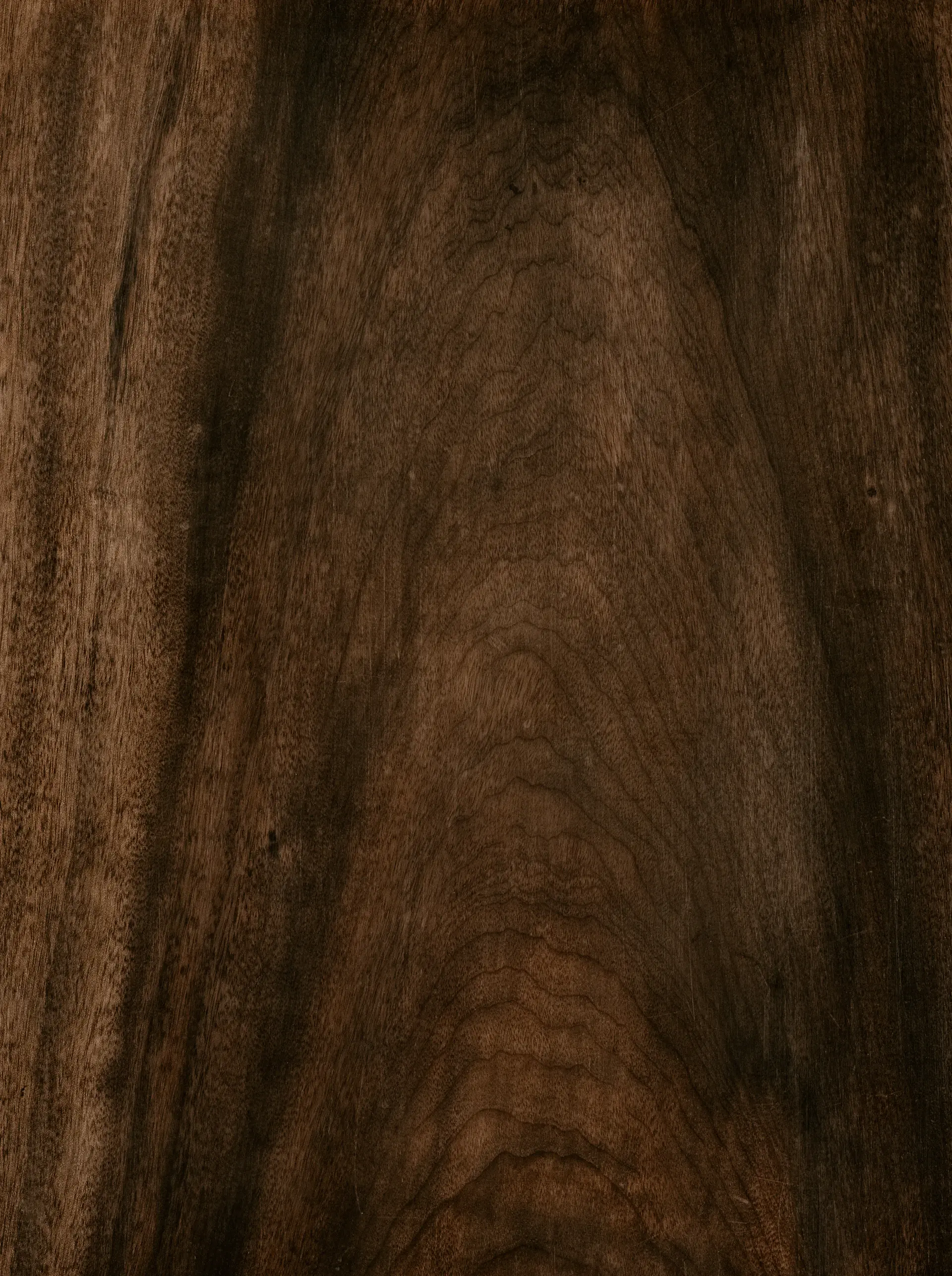 Cabinetmaker matching polished walnut veneer panels