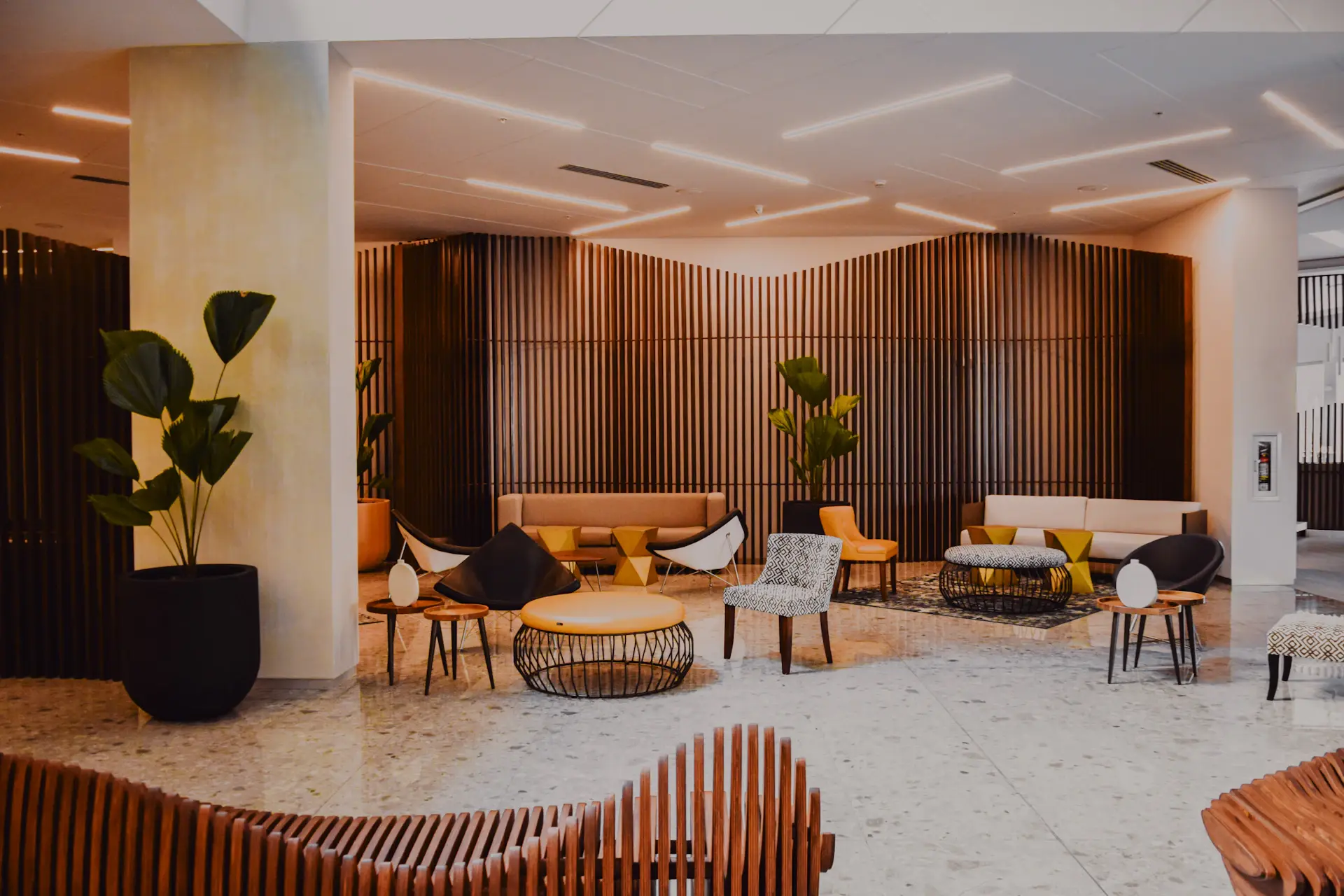 Elite Pathways main advisory lounge with warm lighting