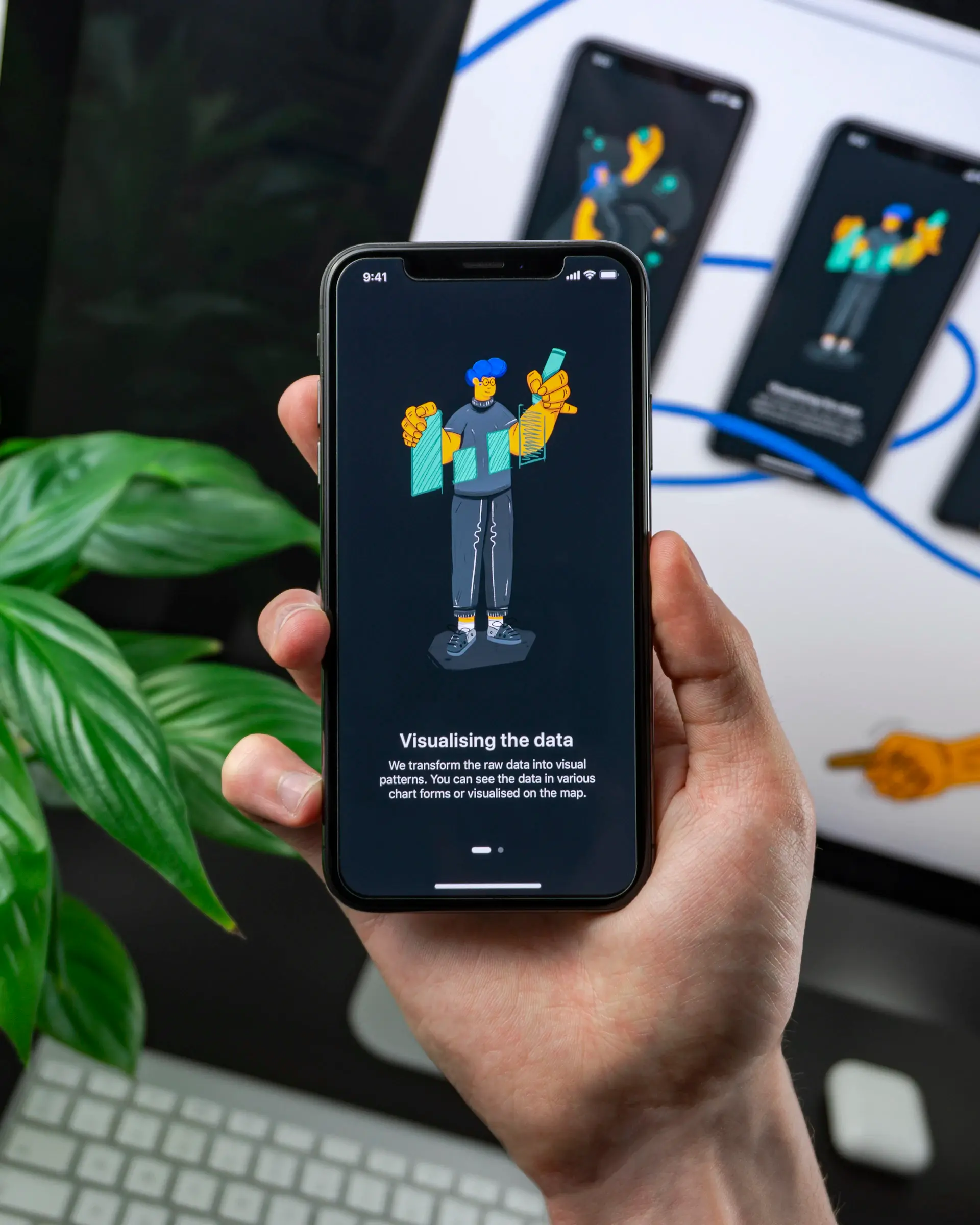 Mobile app onboarding screen