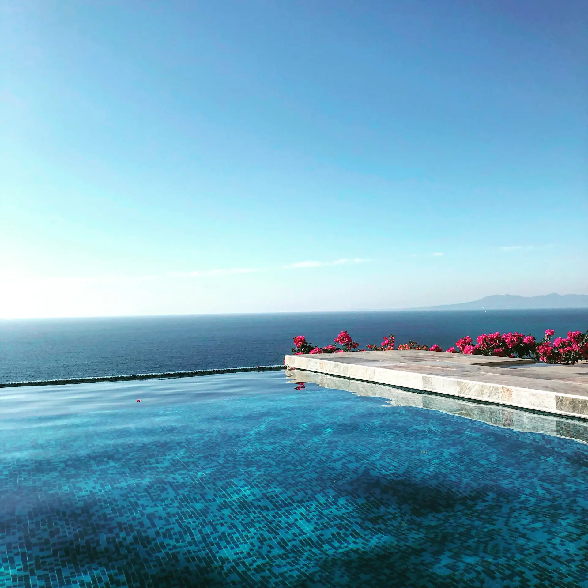 Infinity pool overlooking the coast
