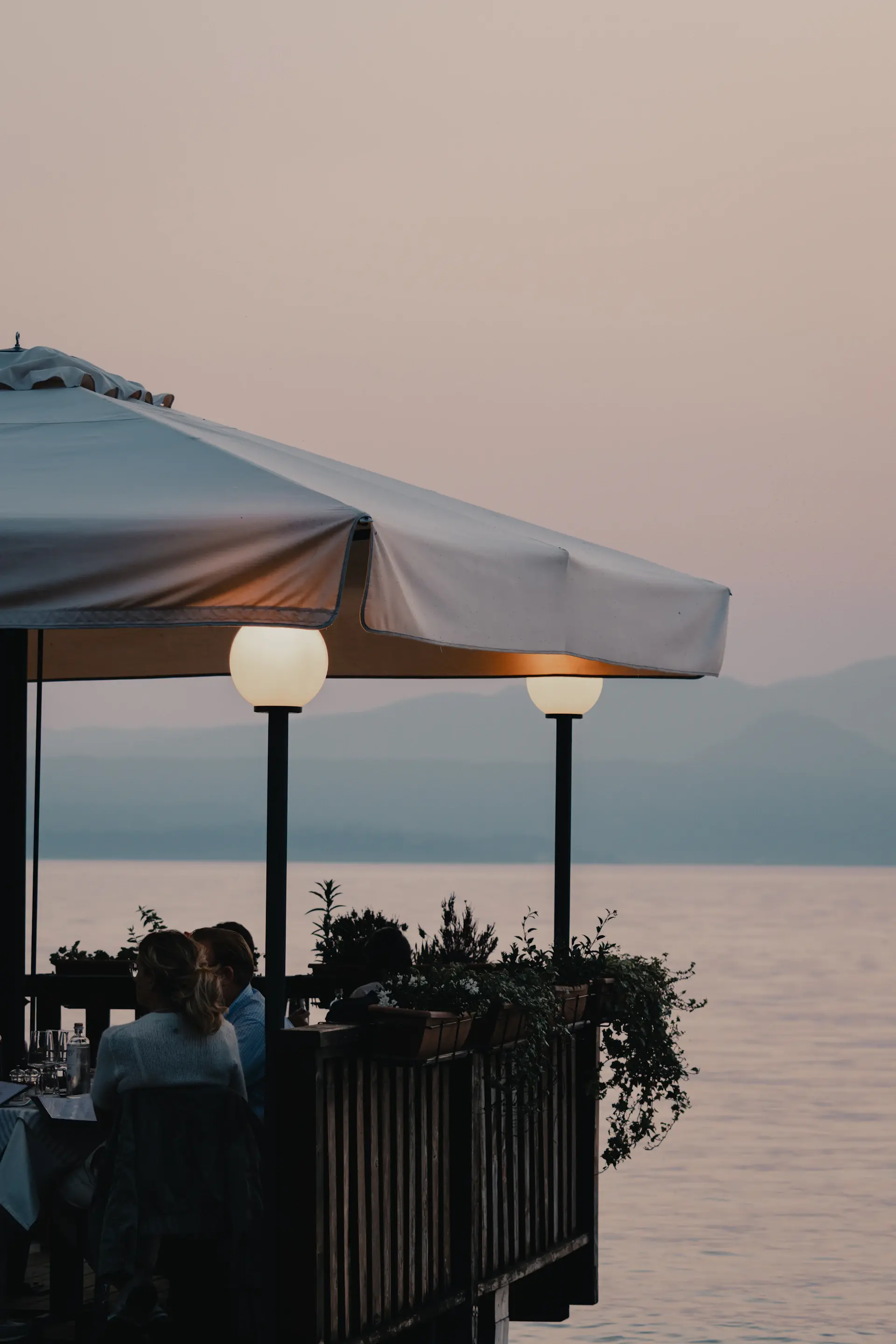 Anaïs and Valentin on the waterfront terrace